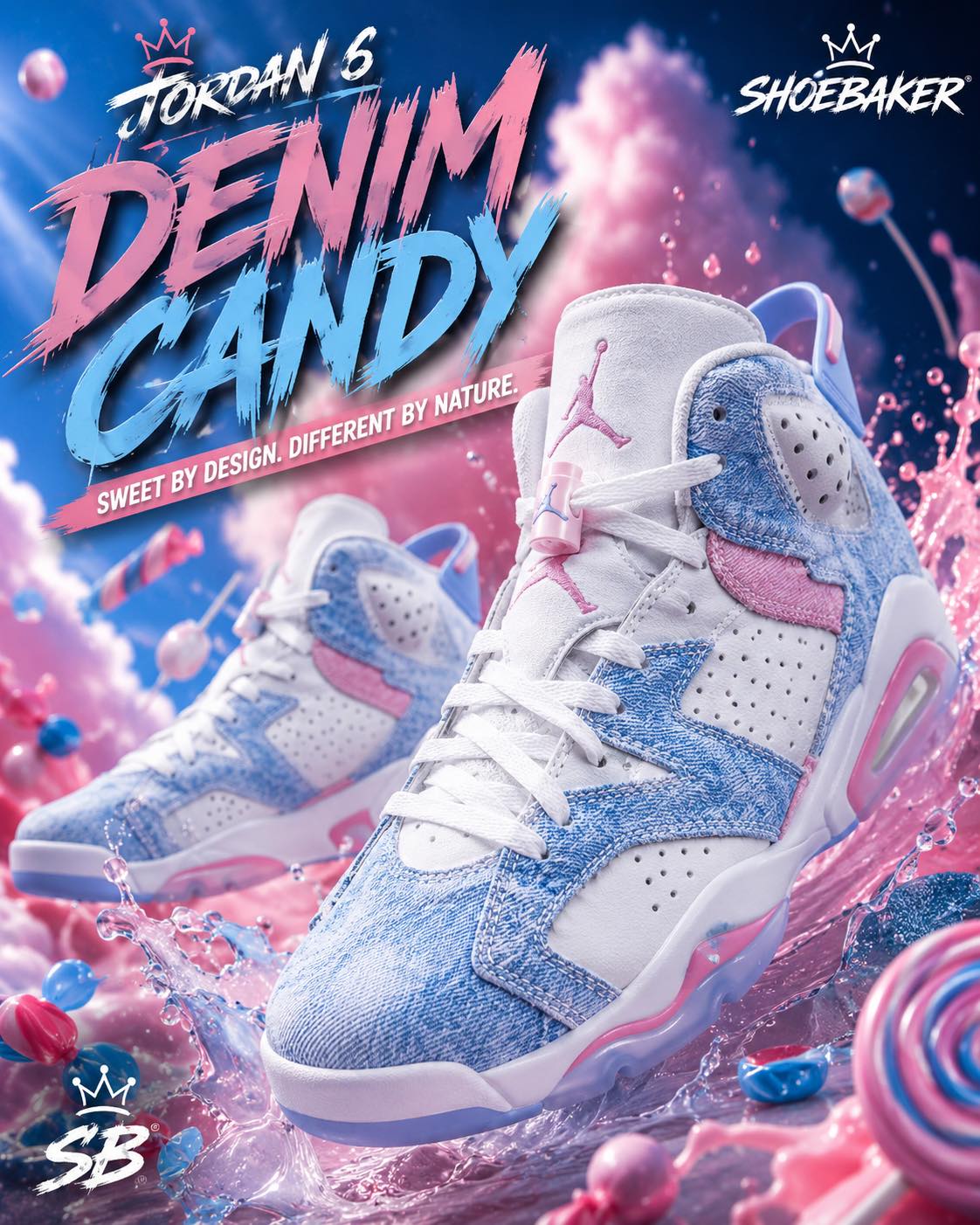 Jordan 6 “Denim Candy” 🍭 Drop your size for a pair ⬇️
