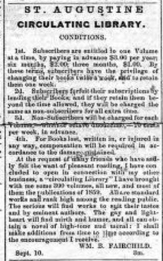 Circulating... - Dr. Bronson's St. Augustine History