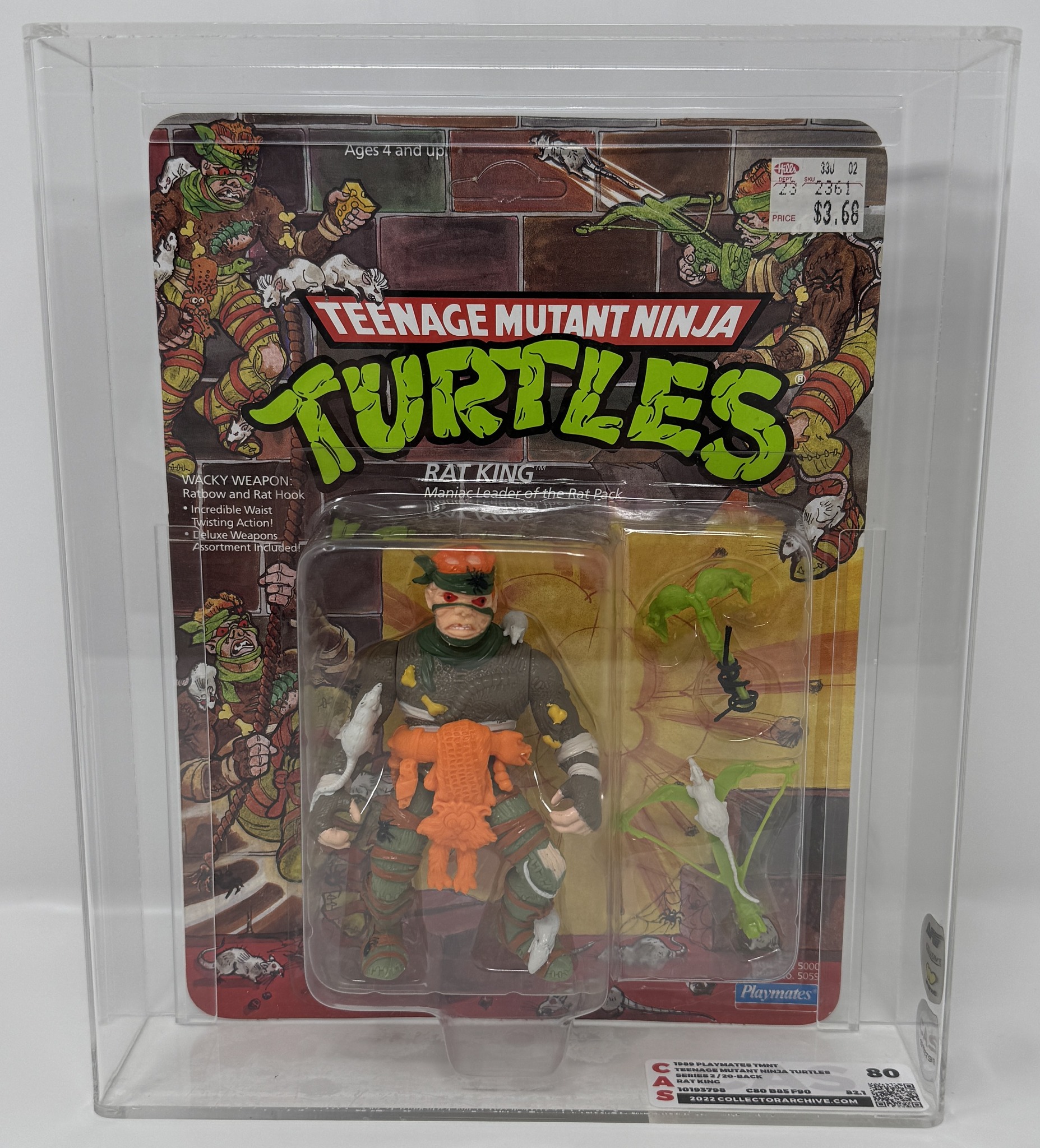 Rare - Playmates Teenage Mutant Ninja Turtles Rat King CAS 80 (C80