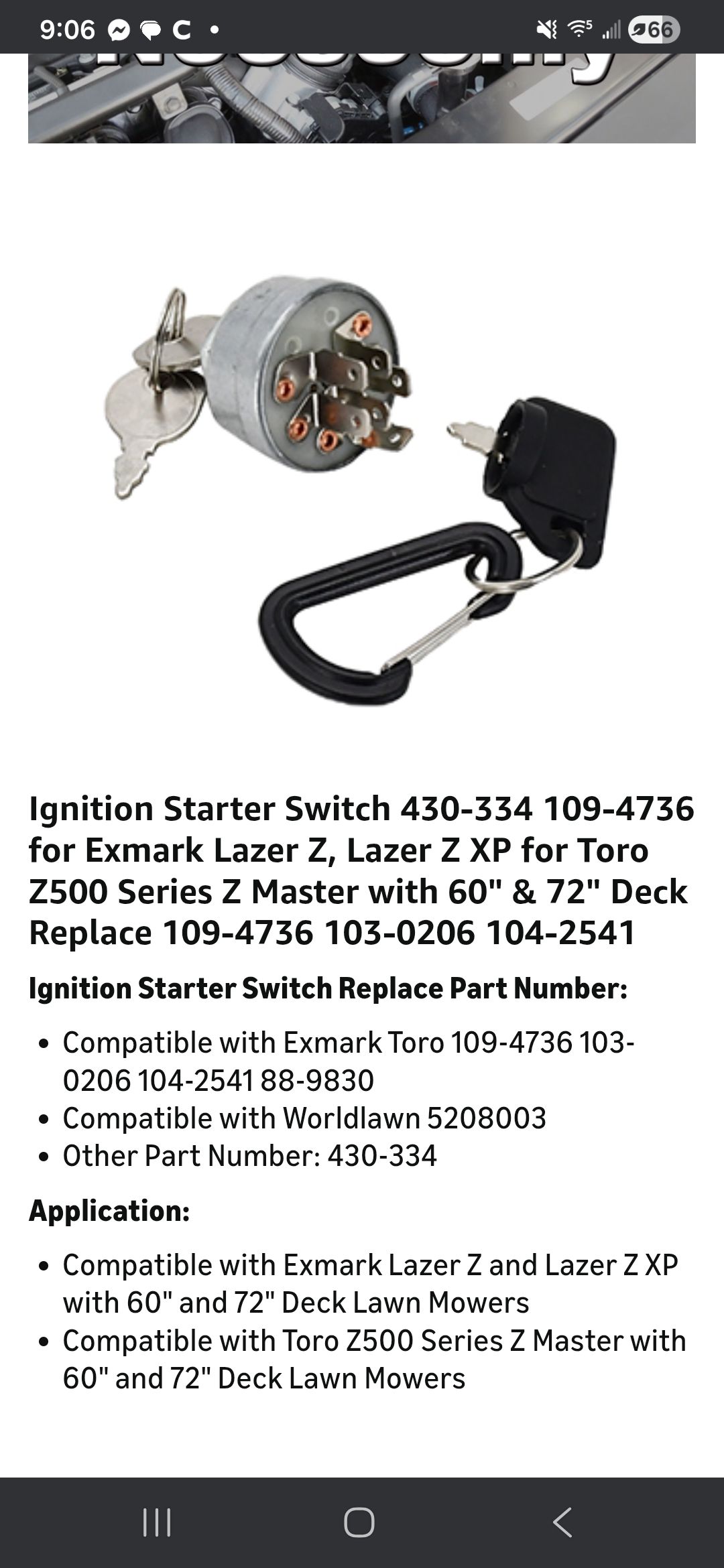 Lawn mower ignition switch wiring harness picture needed for older