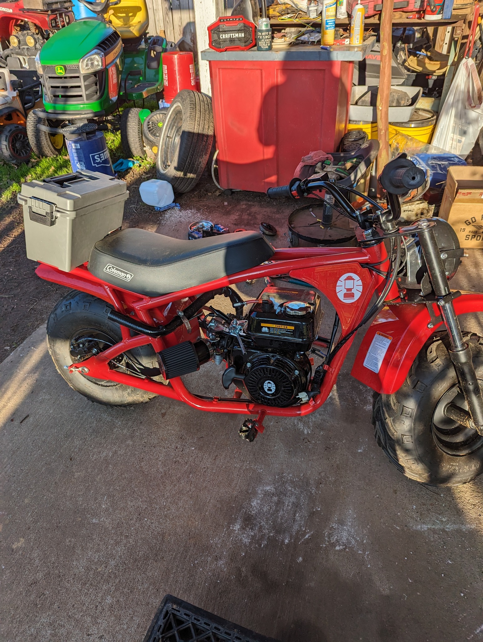 coleman mini bike backfiring YOXUFA Rear Cargo Rack Assembly Kit Replacement for CT200U CT200U-EX BT200X CT200U-A CT200U-C 200cc 196cc 6.5hp Minibike Back Parts : Automotive Powerful 196cc Engine Coleman Powersports Rear Suspension 196cc