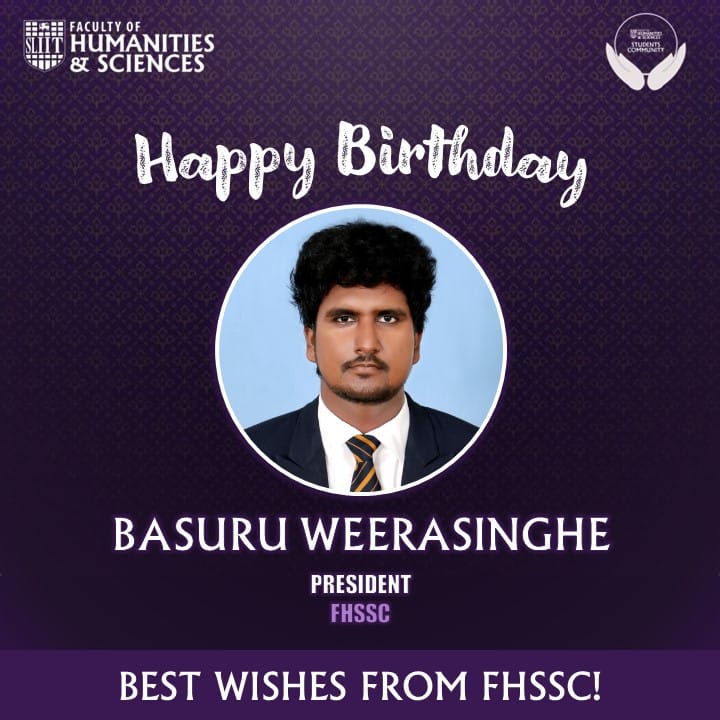 A very happy birthday to the President of FHSSC 2022/2023, Manura ...
