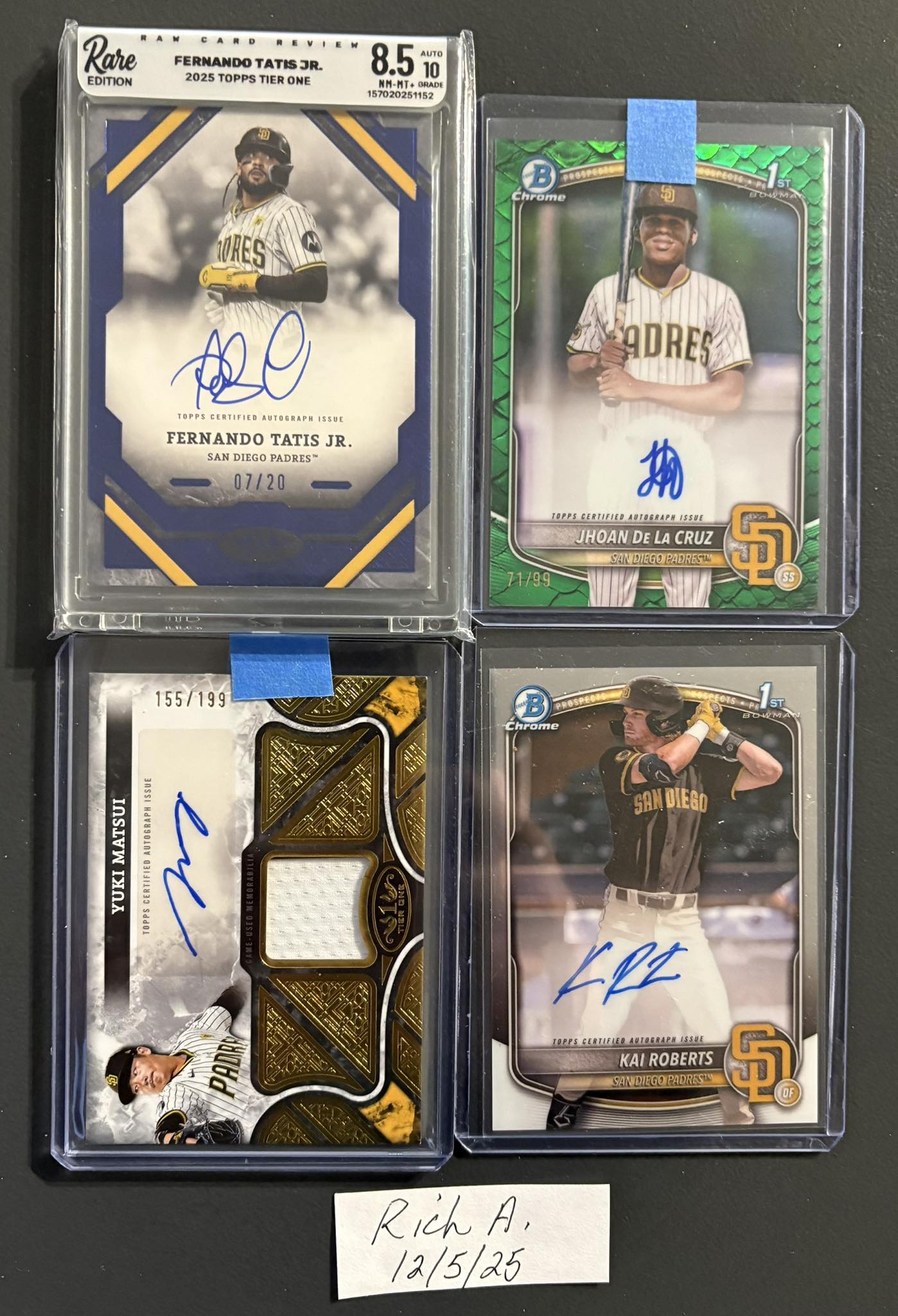 Selling 2025 topps tier one baseball cards