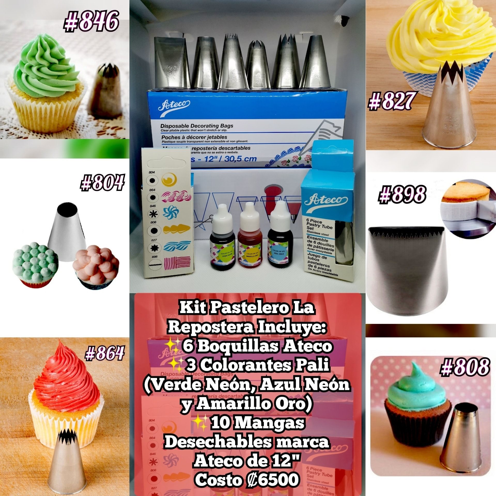 La Repostera - 🍭Kit Pastelero La Repostera Costo ₡6500,...