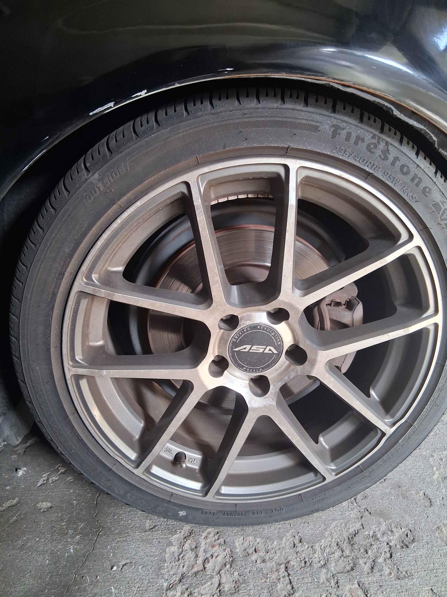 ASA RACING WHEELS 18X8 POLISHED/MACHINED EDGES OVER ANTHRACITE - Car ...
