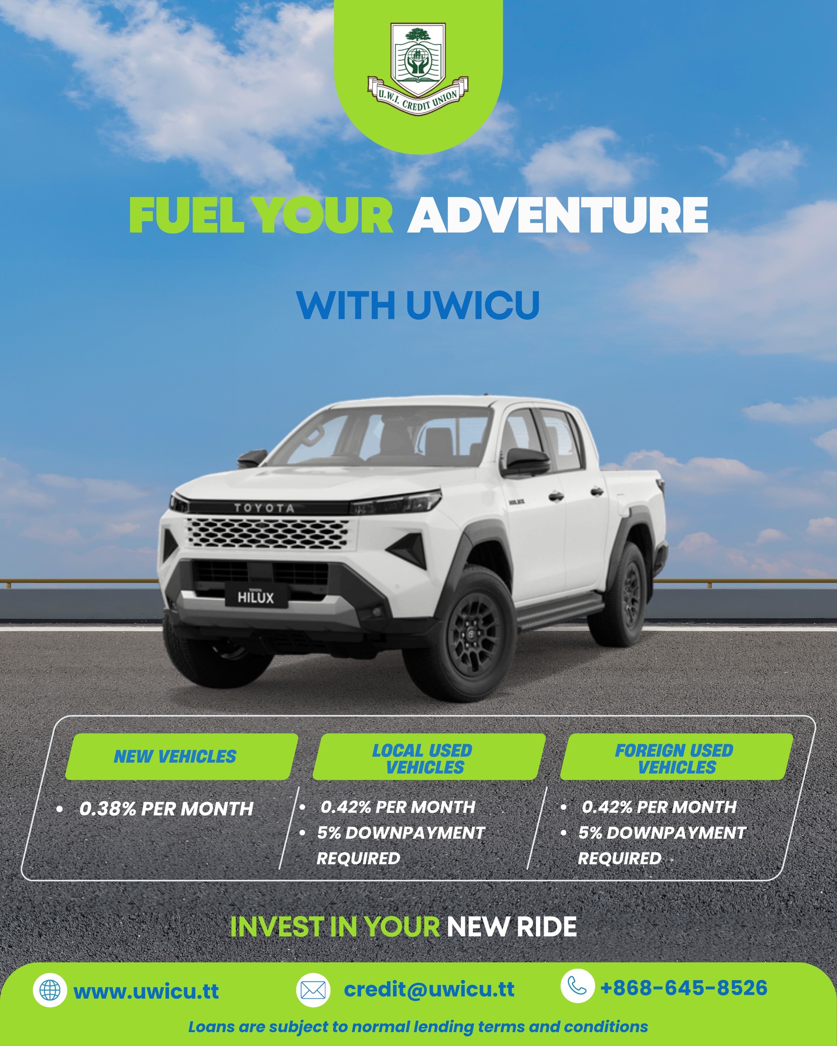 🚗💨🌴Invest in your New Ride this JAVA with UWICU! 🚗💨🌴 🚕💸New