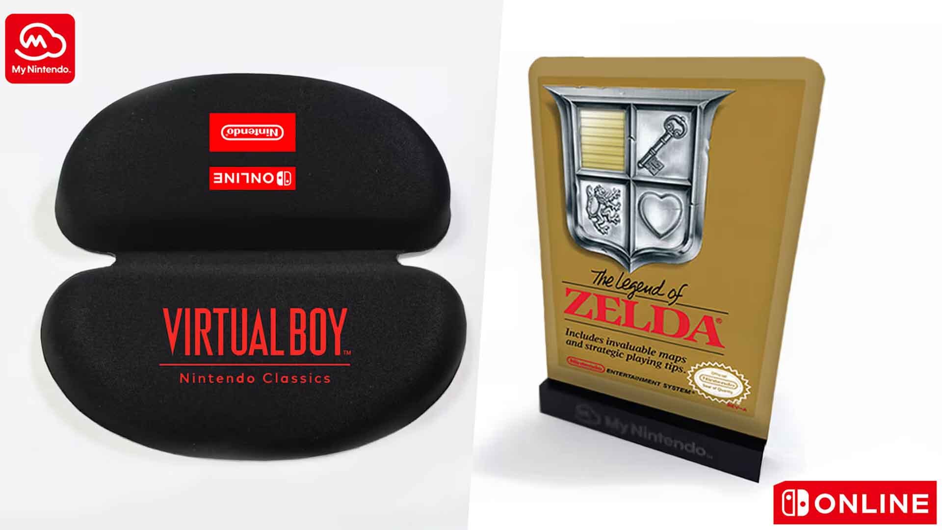 Get Virtual Boy glasses case and metal NES Zelda box from My