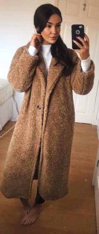 レディース Italy Maison Real Mouton Teddy Bear Coat