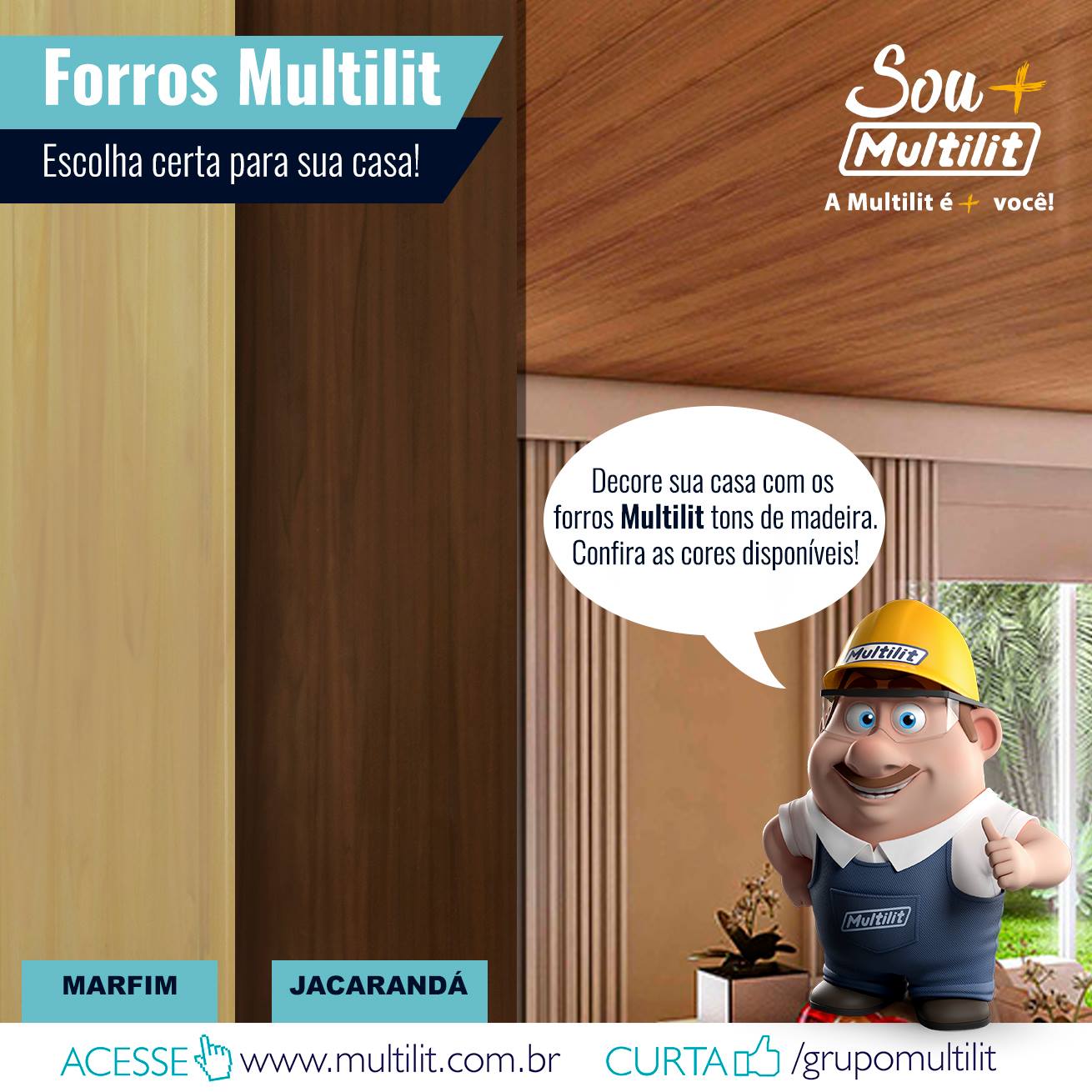 Multilit - Forros e acessórios PVC Multilit, agora em tons...