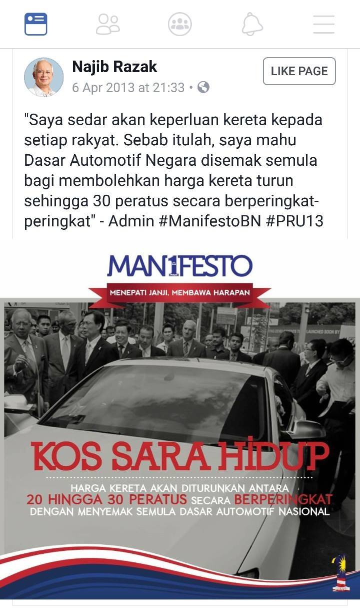 Pemuda Pas Dun Demit Ada Harga Kereta Turun Ker Manifesto Sebelum Nie Pun Xtunaikan Lagi Ni Janji Manifesto Baru Facebook
