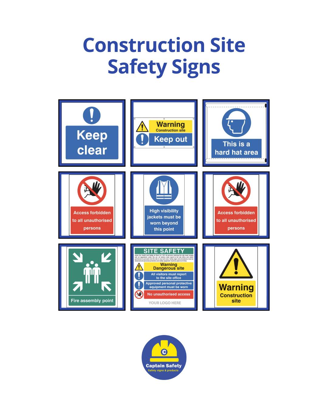 Construction Site Safety Signs at... - Captain Safety Sign