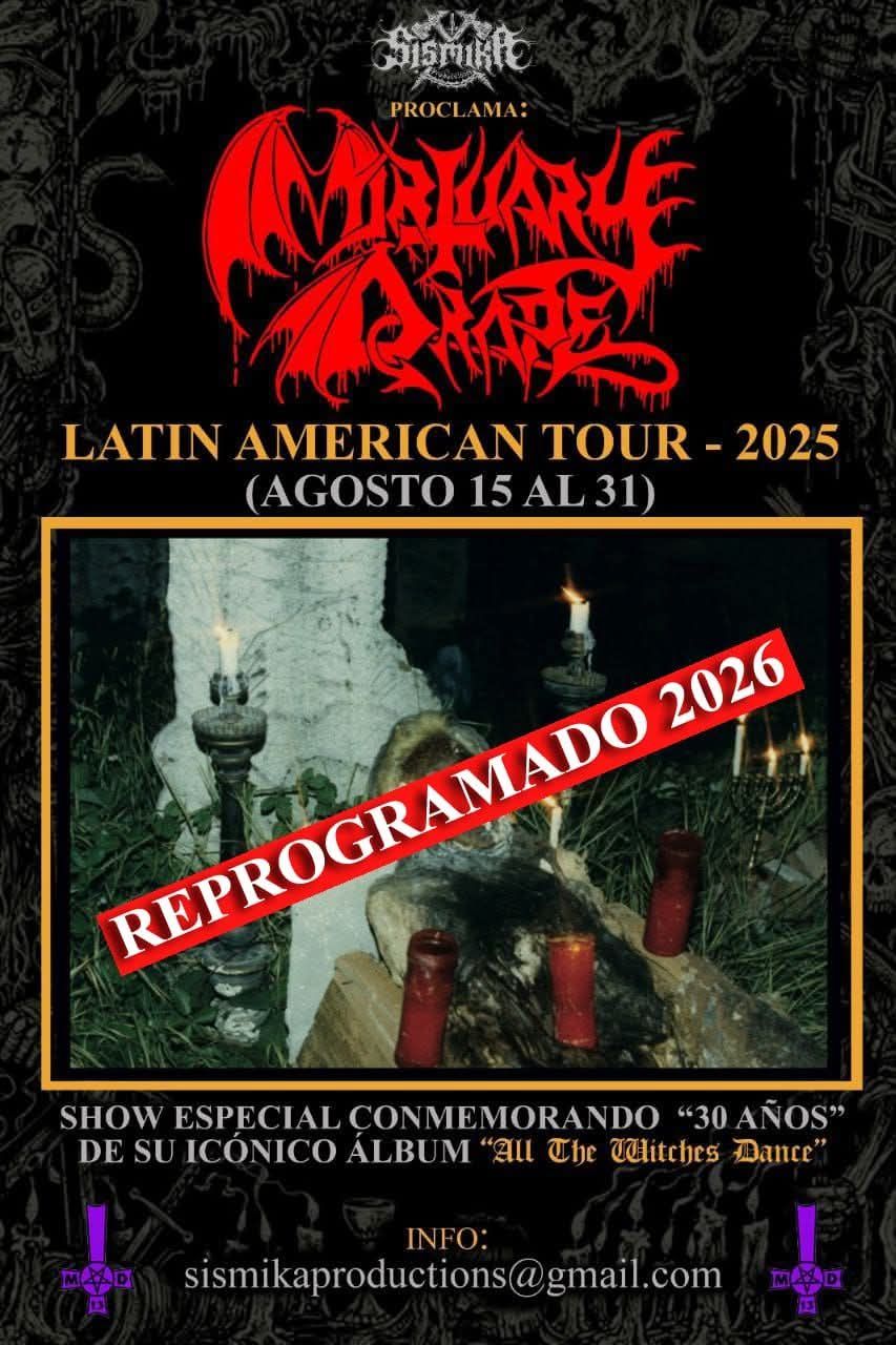 MORTUARY DRAPE - South America Tour Agosto 2025 Celebrando 30 años