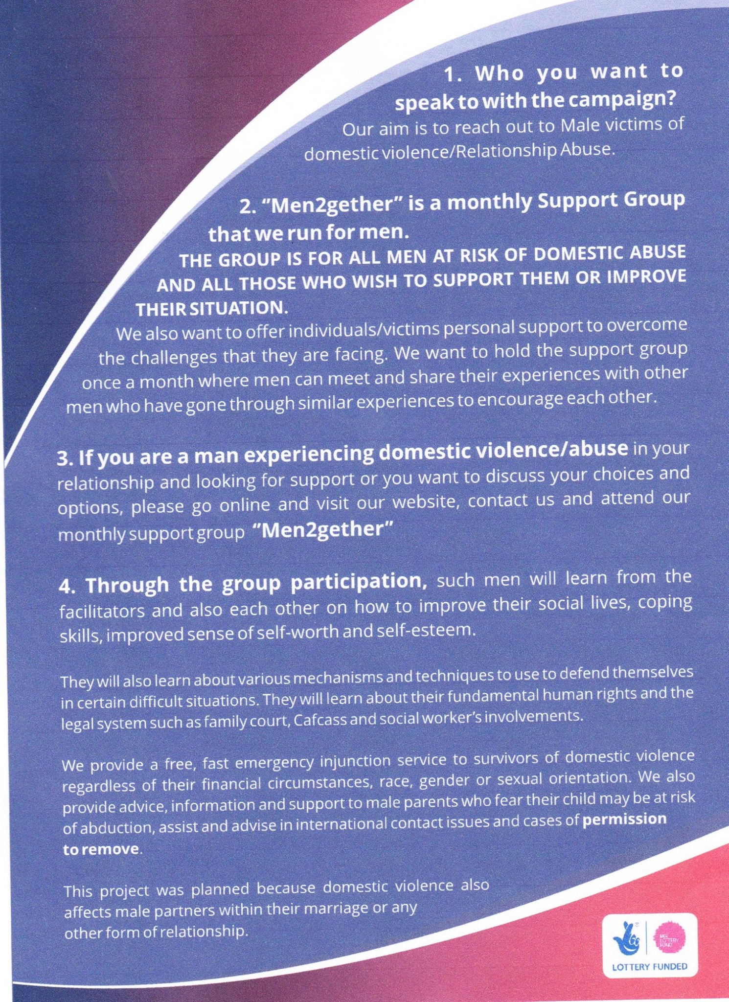 Help 4 Male... - Help 4 Male Victims of Domestic Abuse