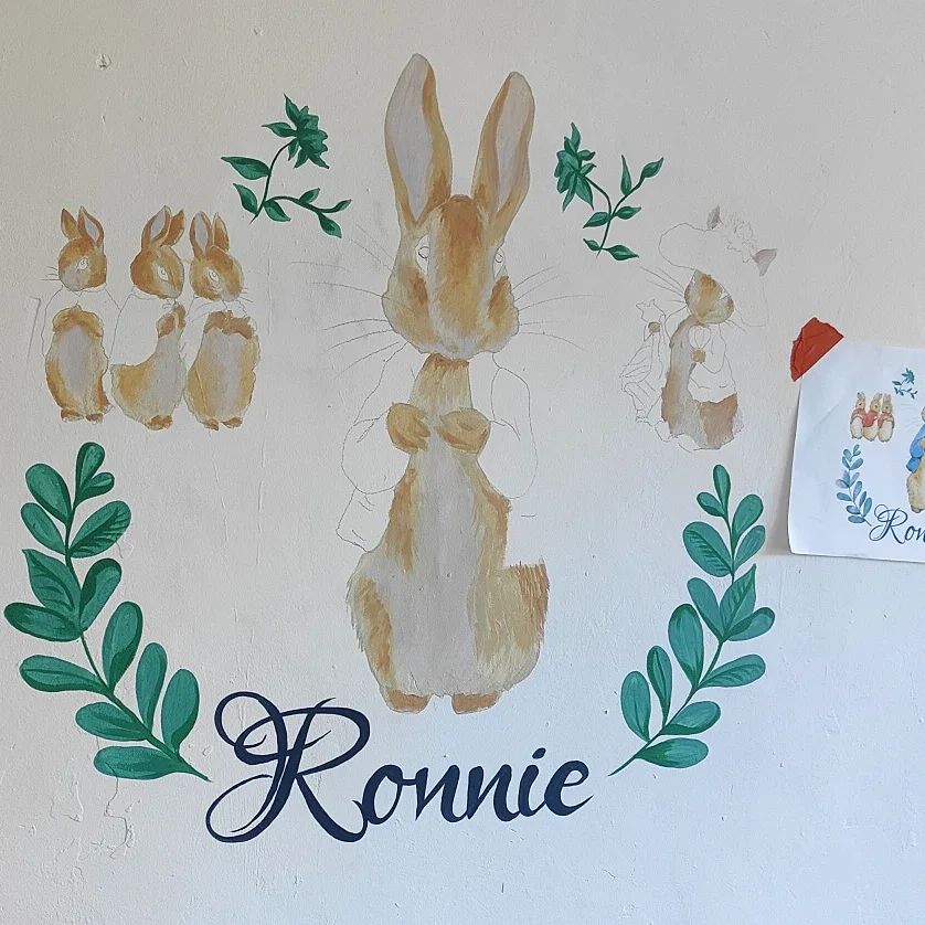 Peter rabbit mural for Ronnie... - Gray Facepainting and Arts