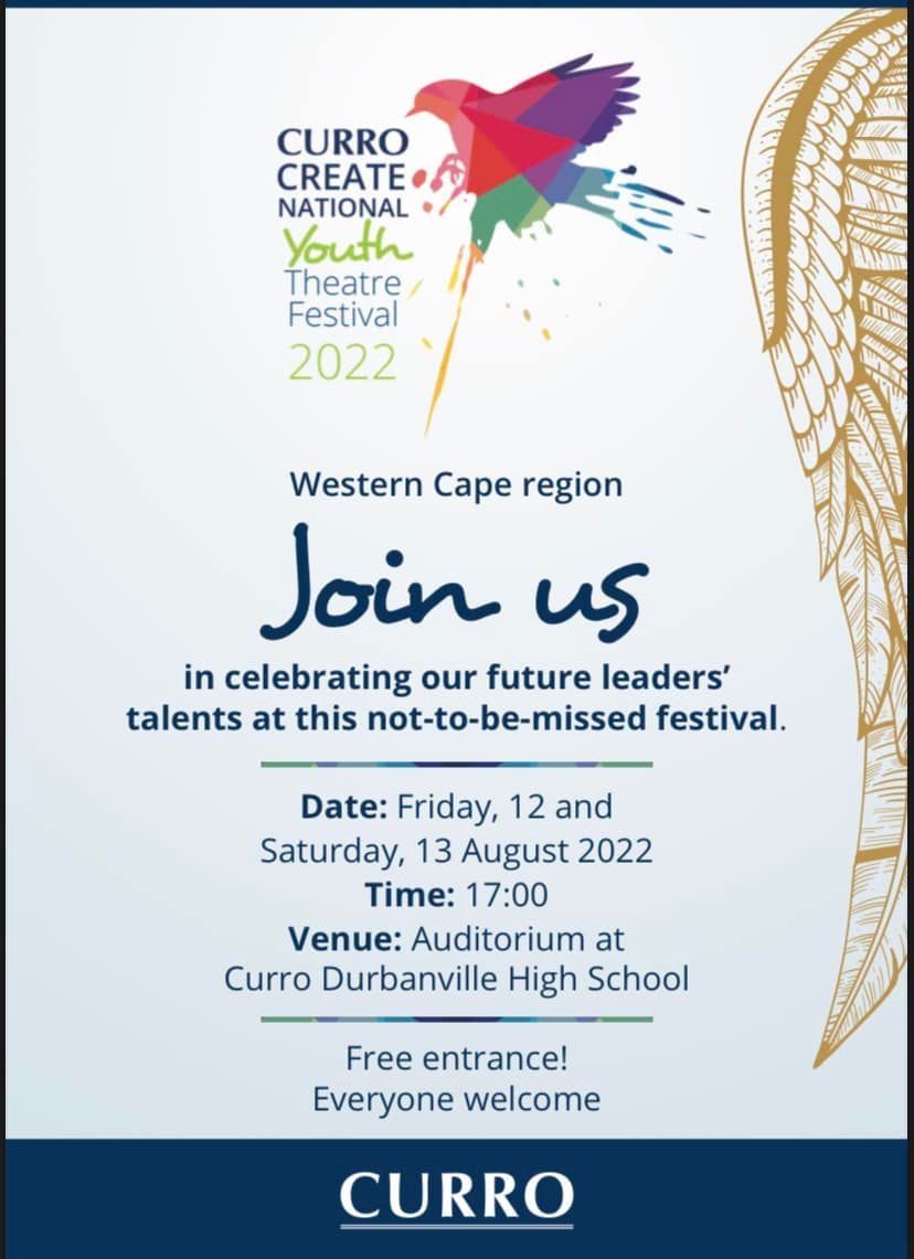 Curro Durbanville High School - The 𝗖𝘂𝗿𝗿𝗼 𝗖𝗿𝗲𝗮𝘁𝗲 𝗡𝗮𝘁𝗶𝗼𝗻𝗮𝗹 𝗬𝗼𝘂𝘁𝗵 𝗧𝗵𝗲𝗮𝘁𝗿𝗲 ...
