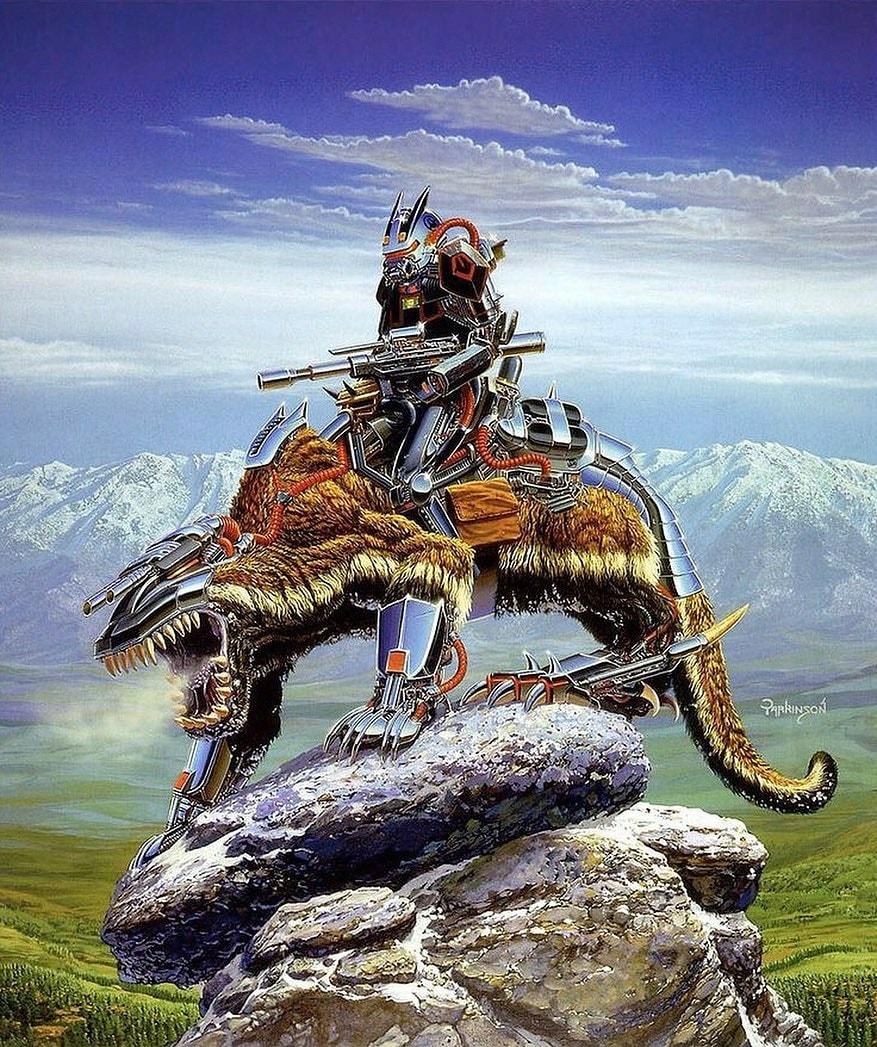 Keith Parkinson cover art for Gamma World, 3rd edition (TSR, 1986)