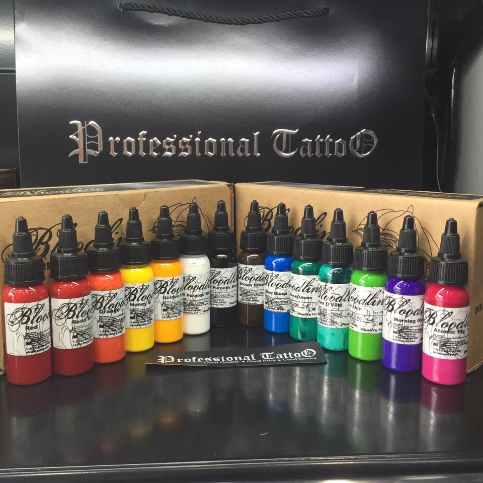 #Bloodline Tattoo Ink #ชุดBloodline14สี14ขวด • ขนาด 1 ออนซ์ • made in ...