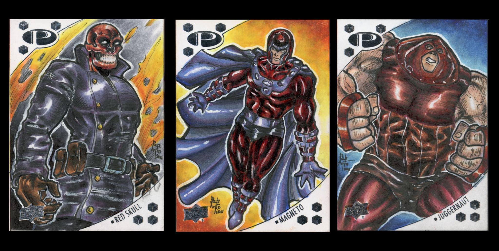 2017 Upper Deck Marvel Premier X-Men quad panel sketch card