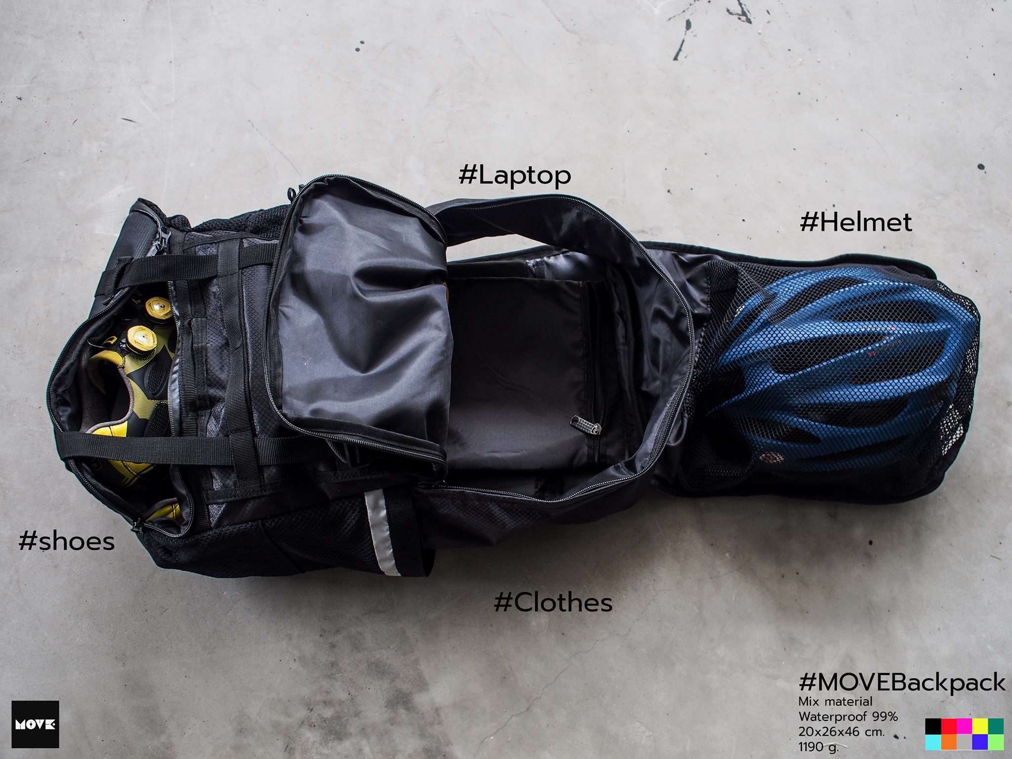 MOVE - ภาพด้านในของ #MOVEBackpack นะครับ นอกจากเสื้อผ้า...