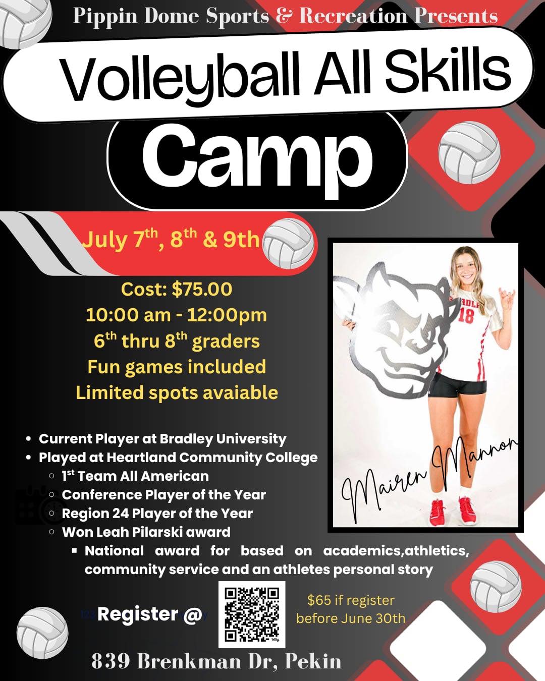 Pippin - Click on the QR code to register! 3 day camp with Bradley ...