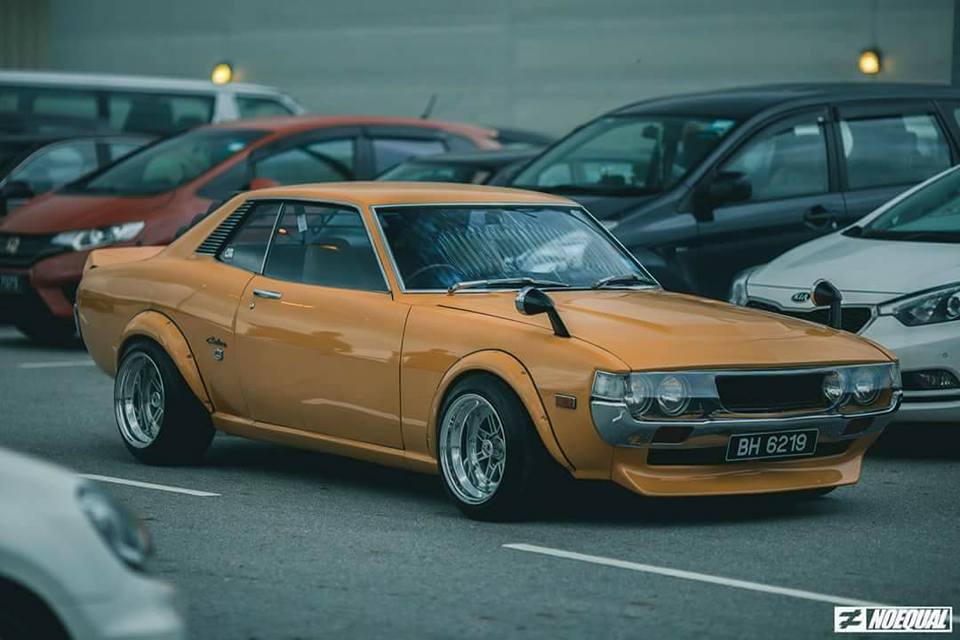 Old school cool 1973 Toyota Carina TA17 lowered with our PB one