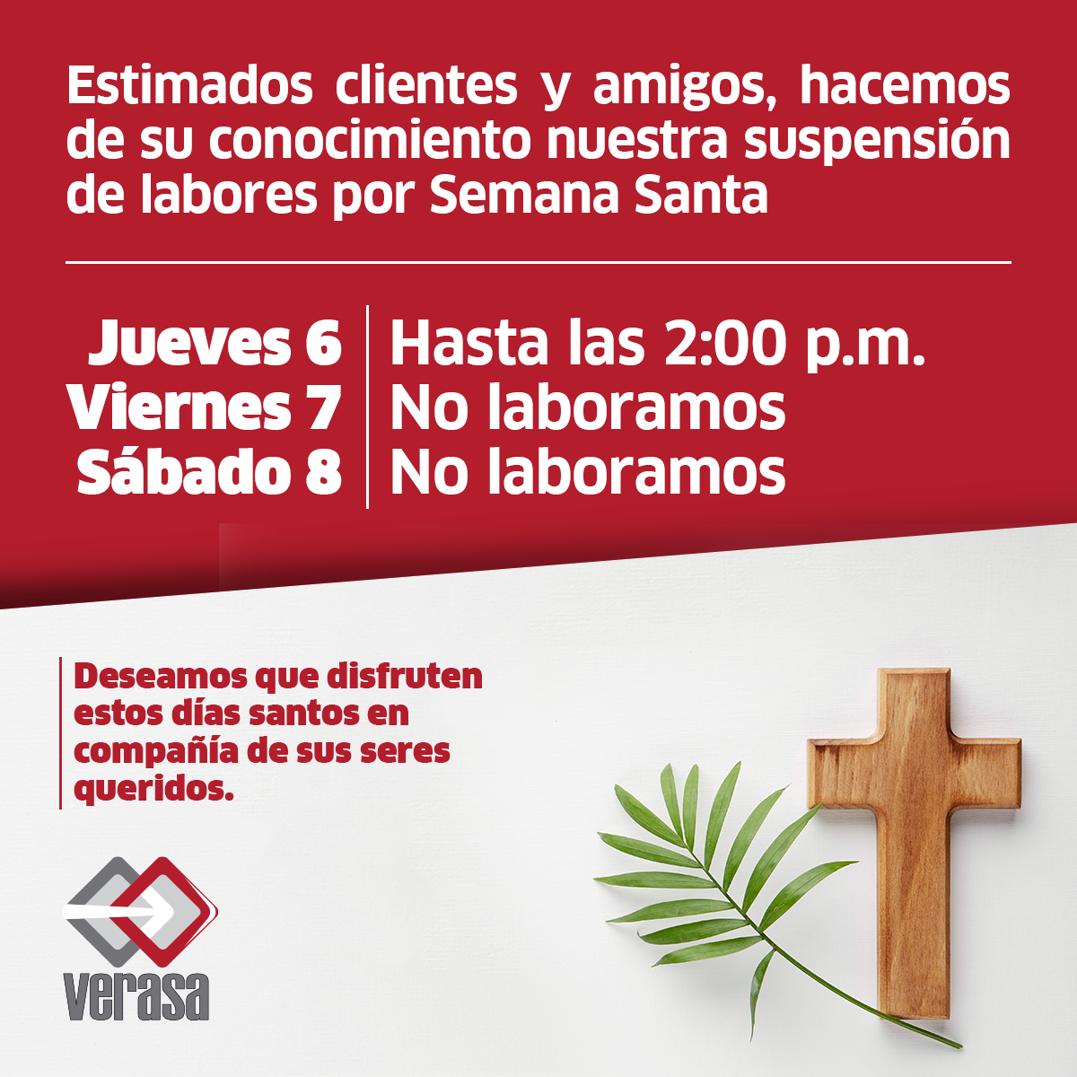 ‼️ AVISO IMPORTANTE ‼️ Por motivos de... - Verasa Maquinaria | Facebook