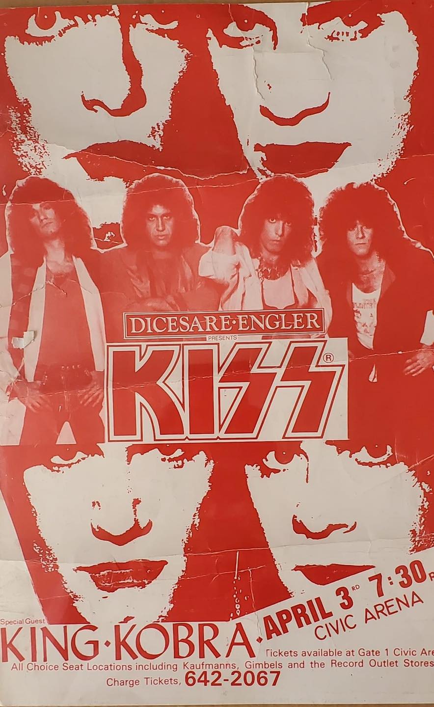 1985 opening for KISS Asylum tour.