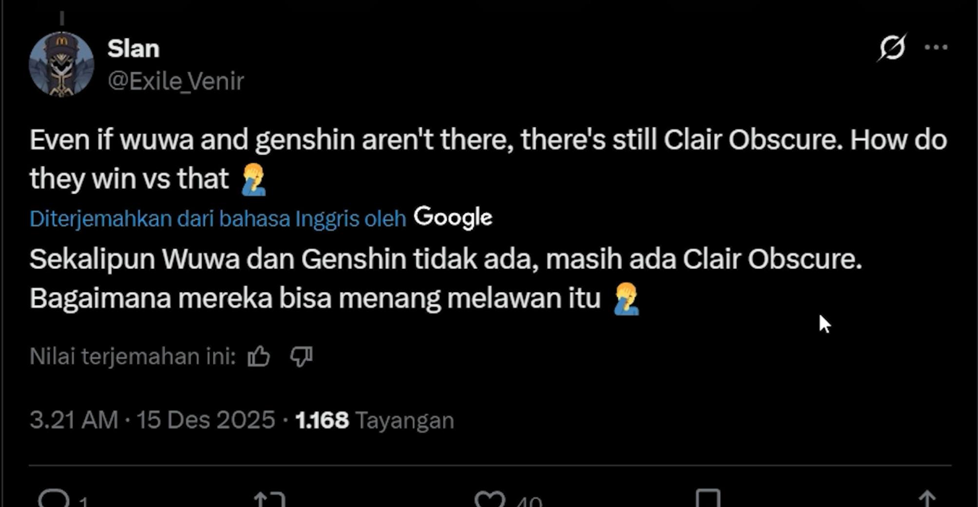 Whize Ngopskuy - Kejadian langka wak di X Fans Genshin dan... | Facebook