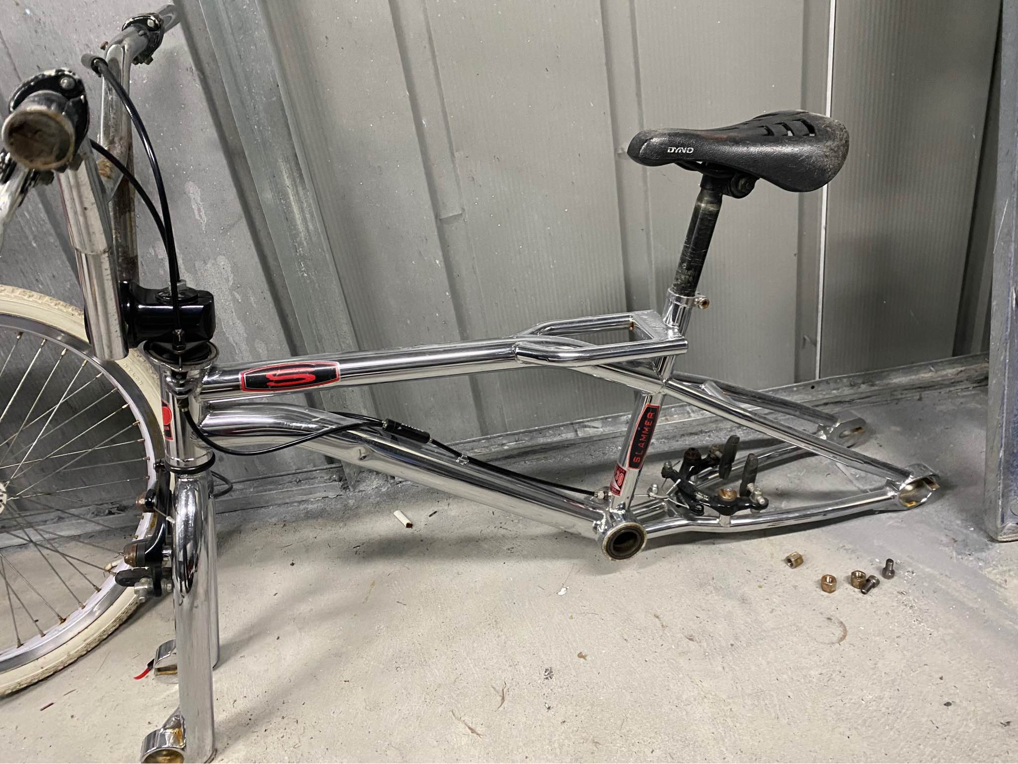 98 dyno slammer Pac-Man frame set.as is with fork ,bars,stem ,gyro