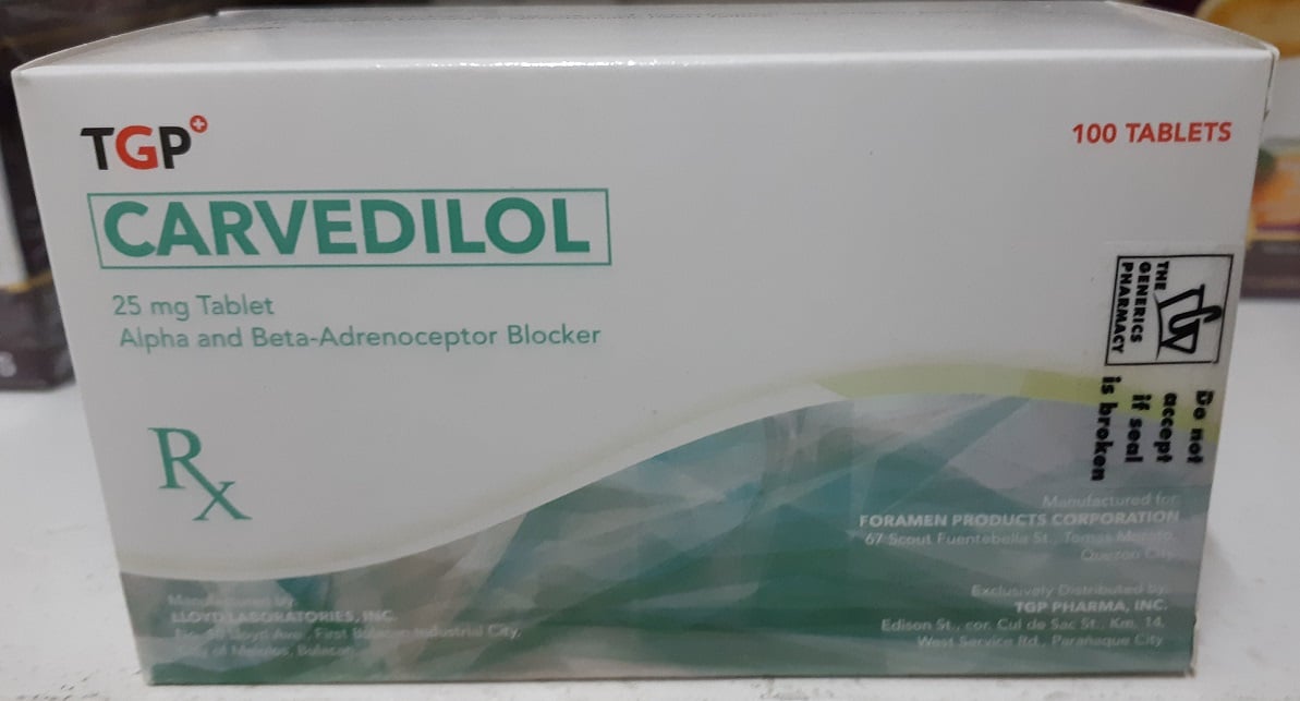 TGP - Available here! BIG SAVINGS! Carvedilol 25mg Tab (TGP) P6.75 ONLY ...