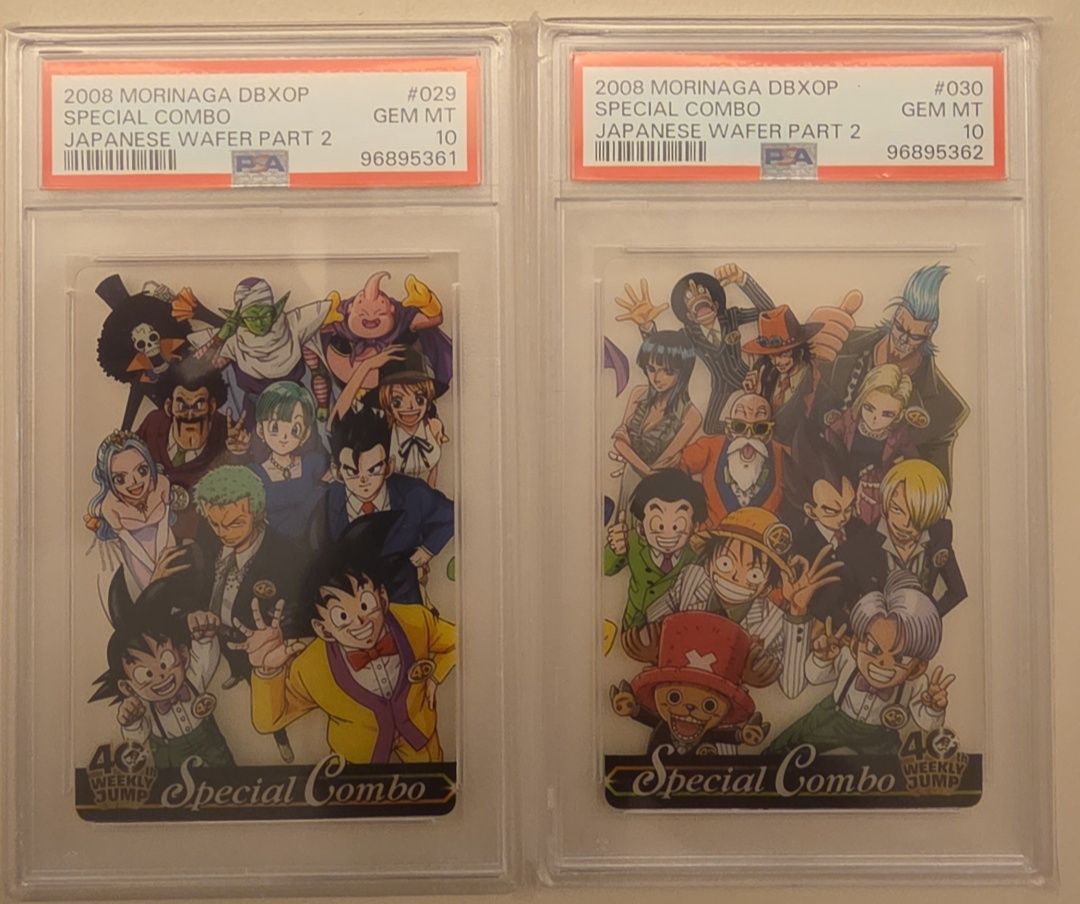 龍珠x one piece 森永special Jump 40 週年合併卡連號Psa 10 Hkd 2000