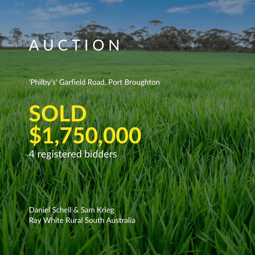SOLD UNDER... - Geoff and Daniel Schell, Ray White Rural SA | Facebook