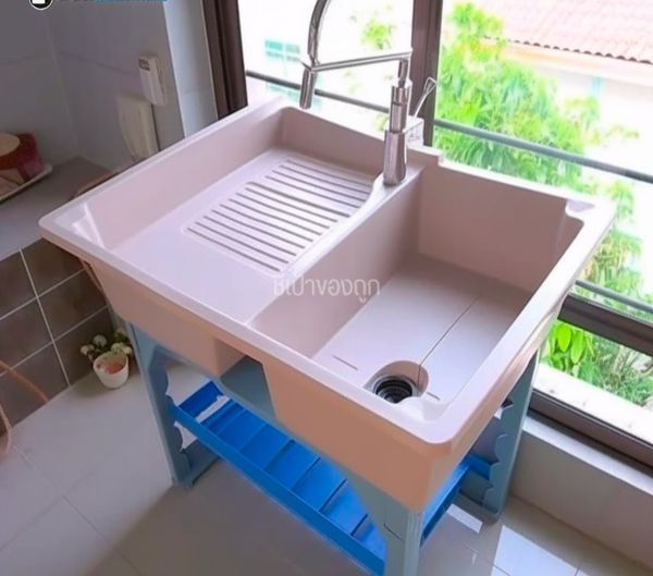 บ้านและสวนไอเดีย - รุ่นใหม่ อ่างซักรีดพลาสติก พร้อมก็อกน้ำ 3in1 อ่าง ...