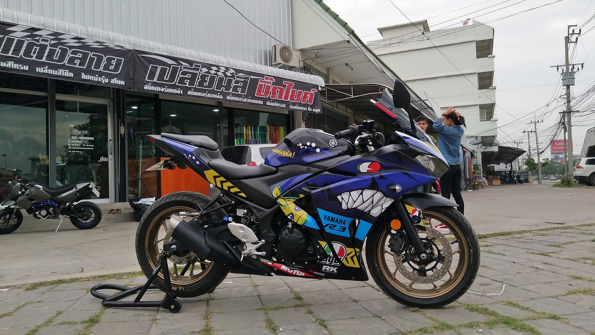 VR Wrap - สติ๊กเกอร์ชุด kit Yamaha R3 ฉลาม ติดตั้งง่าย...