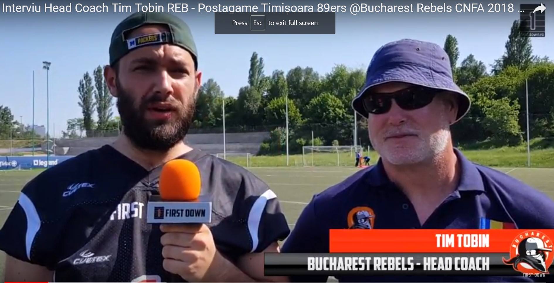 First Down - Short interview with Tim Tobin, from... | Facebook