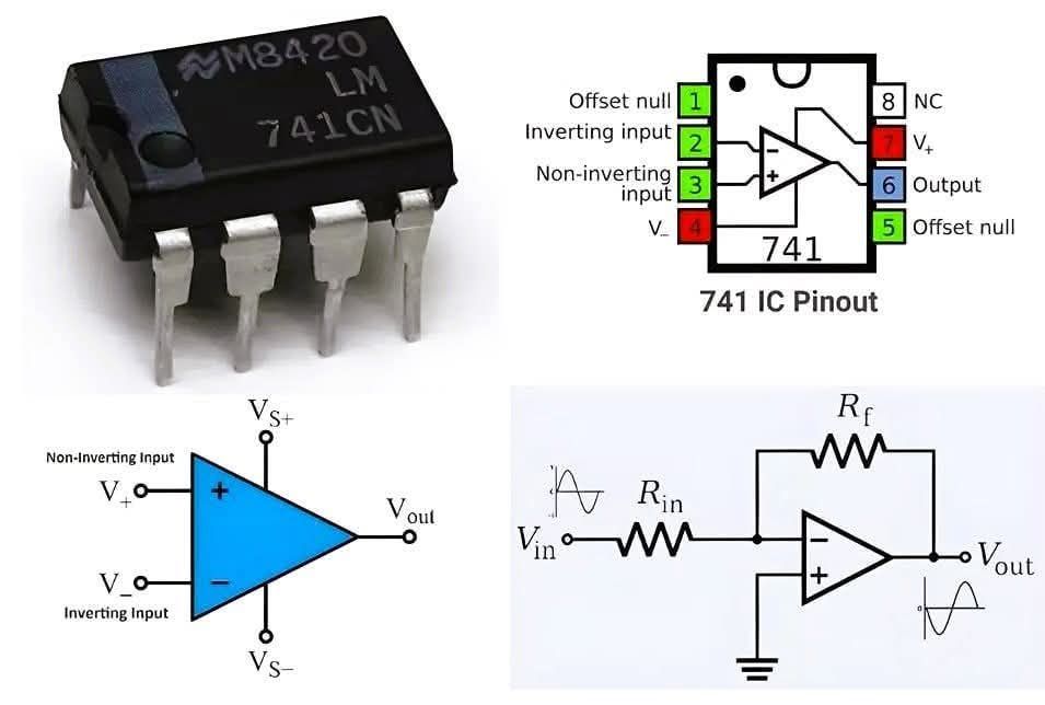 Fairchild *u*A741 opamp from 1969. For best viewing, click on image.