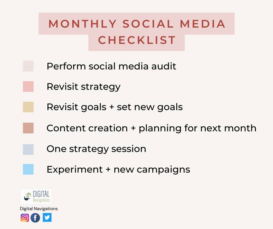Digital - This monthly social media management checklist is the final checklist that can be ...