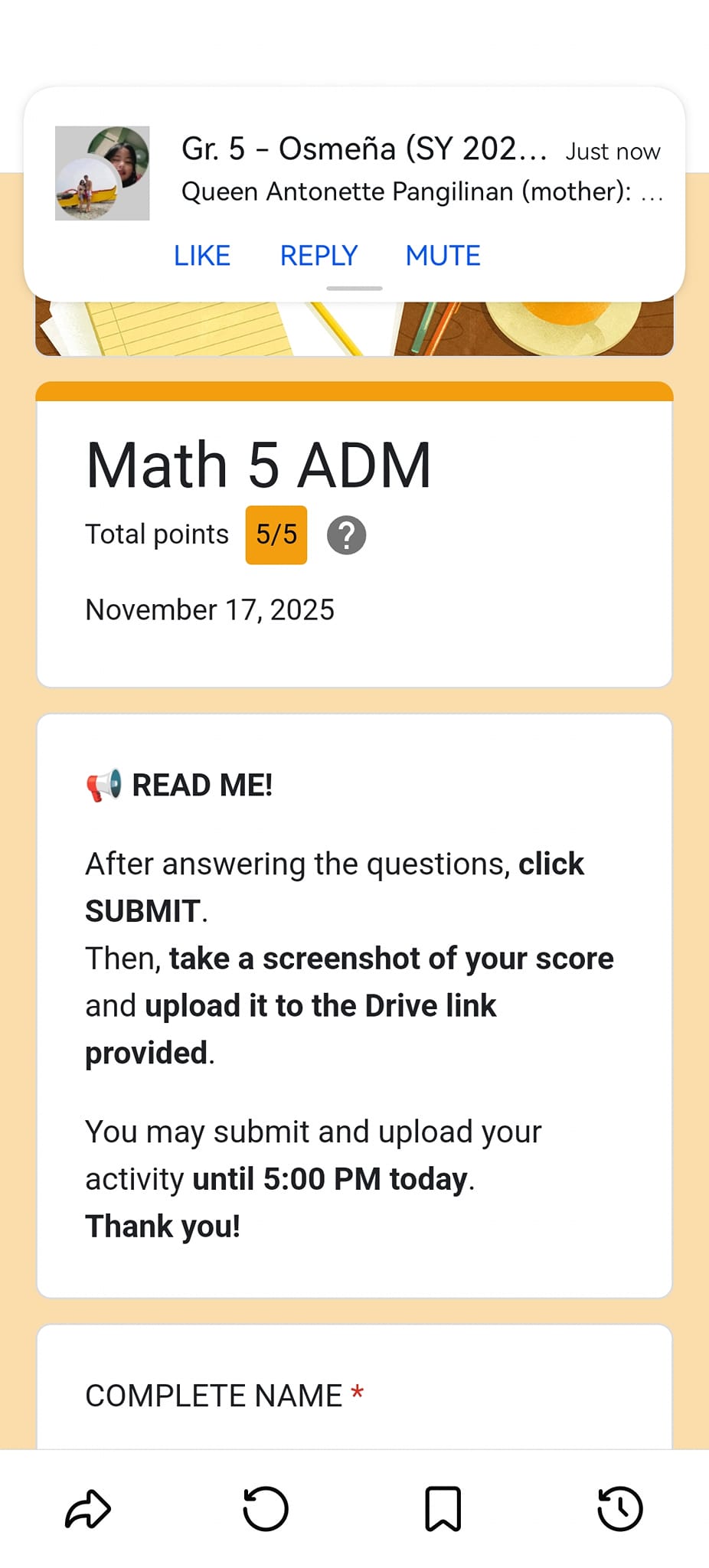 Grade 5 SY 2025-2026 | Facebook