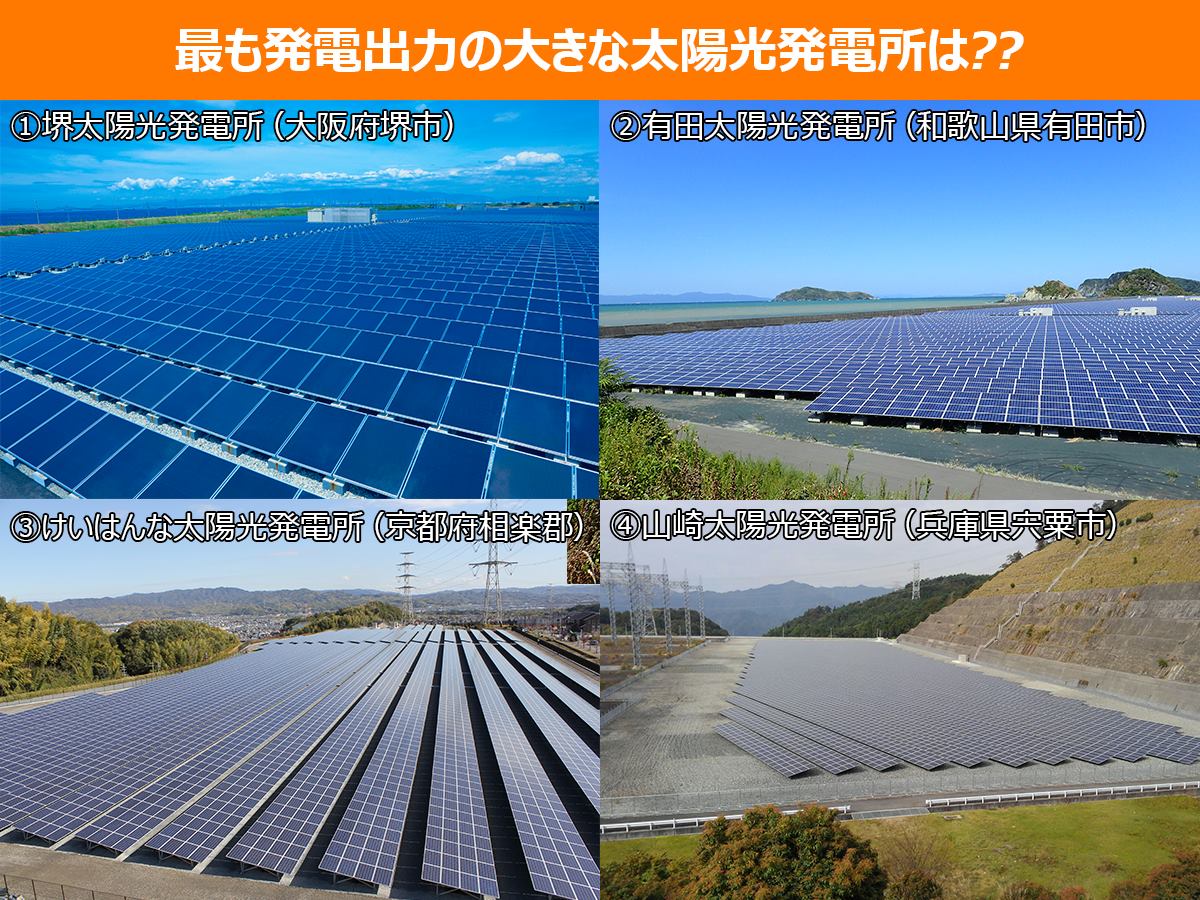 電気クイズ❗️～最も発電出力の大きな太陽光発電所はどれ 