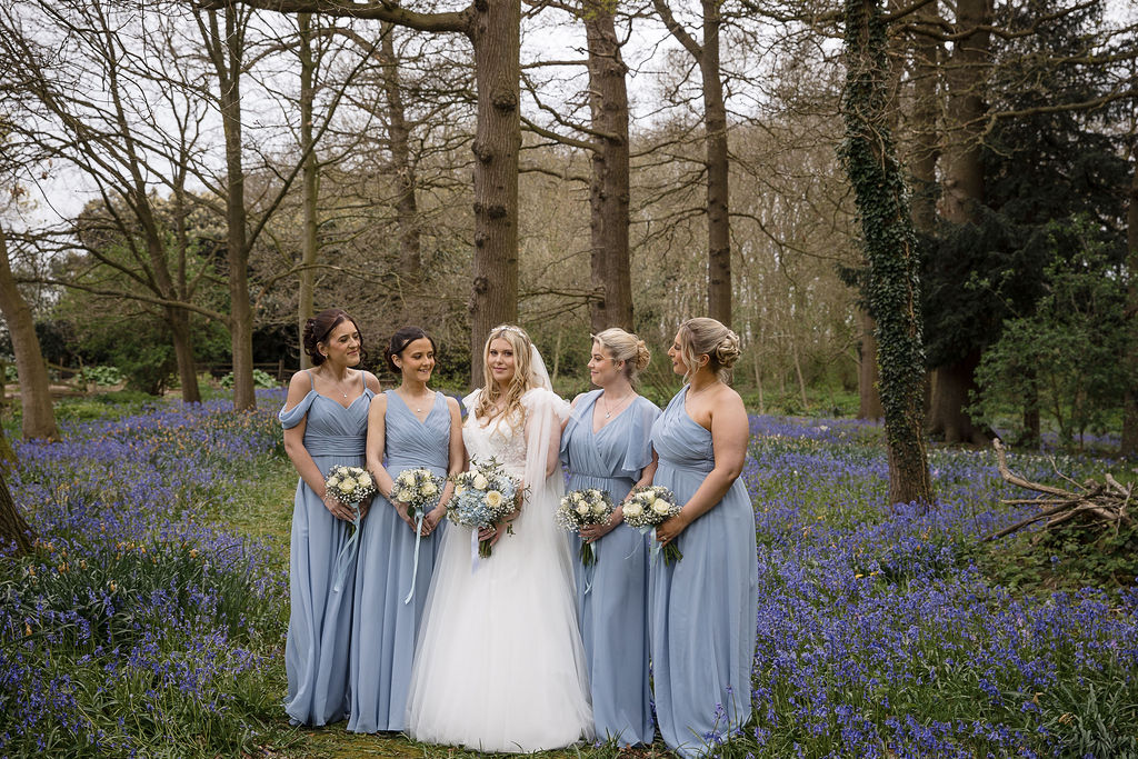 Kelham House spring weddings with bluebell scenery