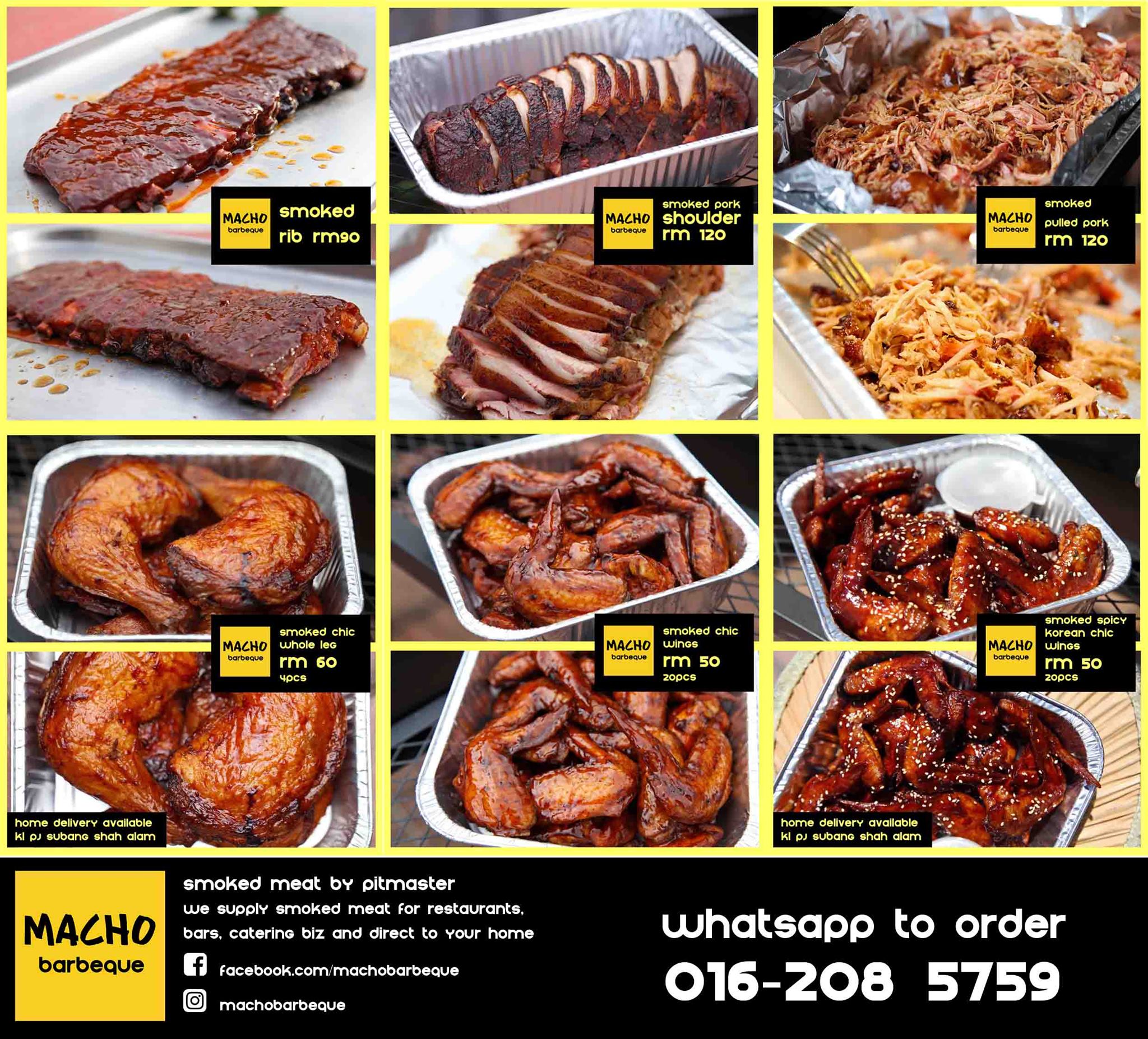 MACHO barbeque - Our simplified menu for delivery since...