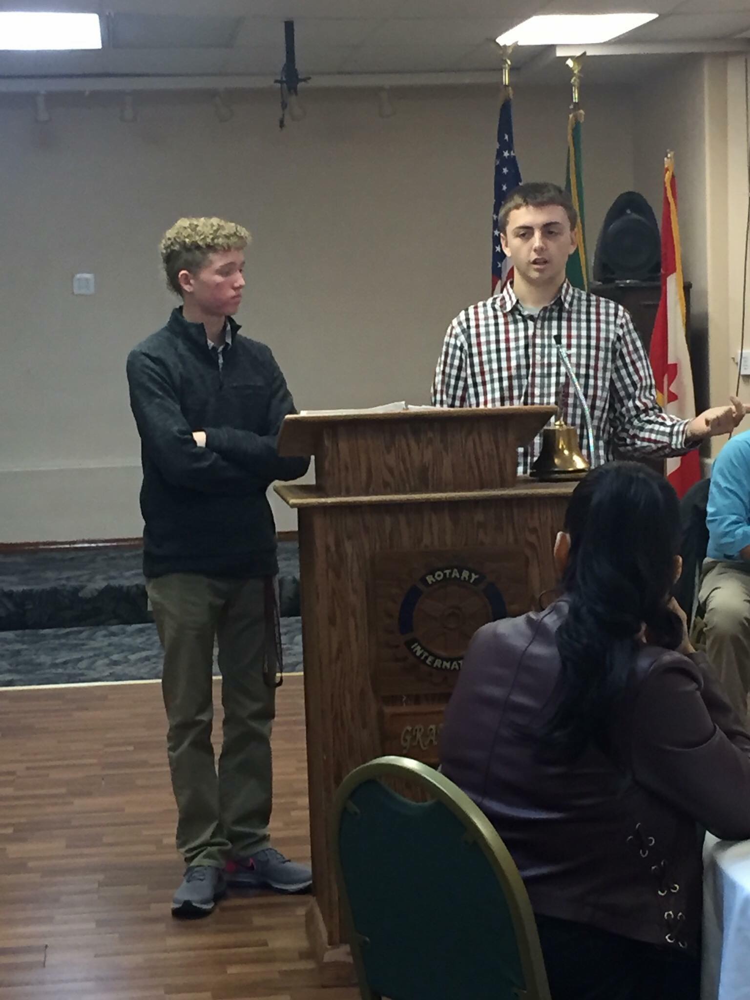 Grandview Rotary - Hunter and Roco shared the high school report with ...
