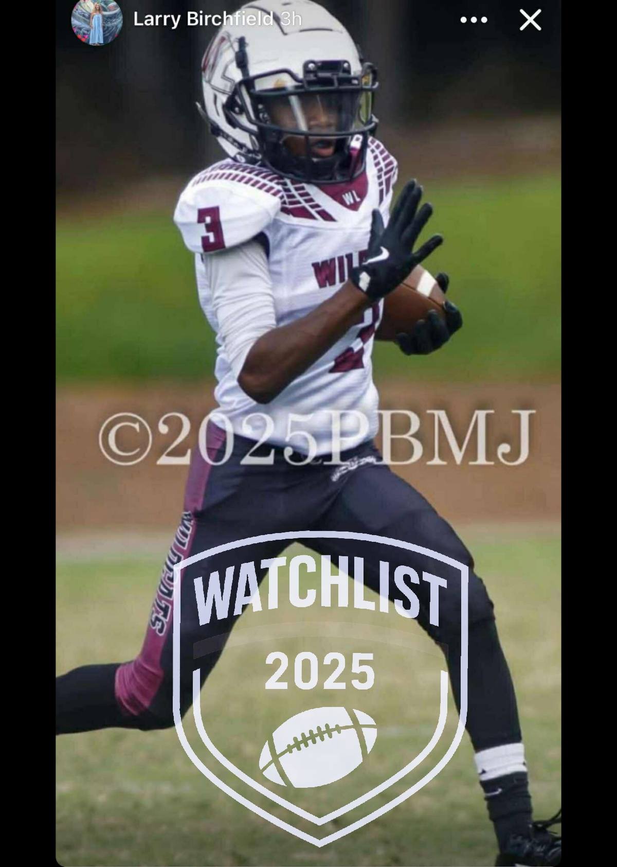 Kyler Perry Position - Wide Receiver #17 Favorite Athlete - Deion 