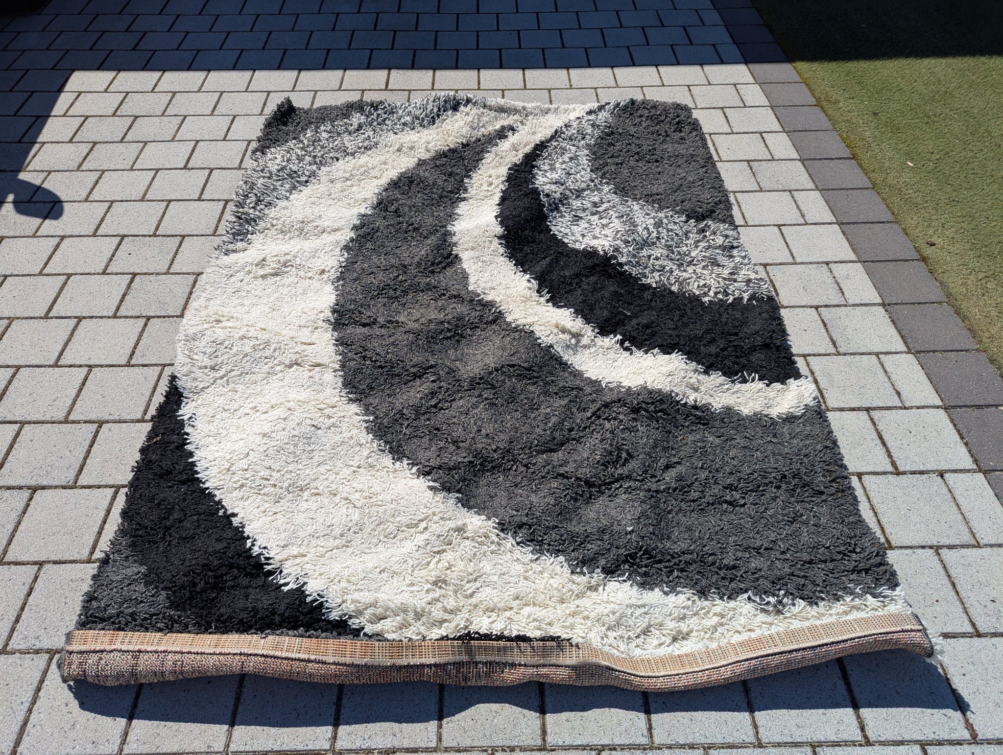Large Shag Rug - Black, Grey & White - Area Rugs - Perth, Western ...