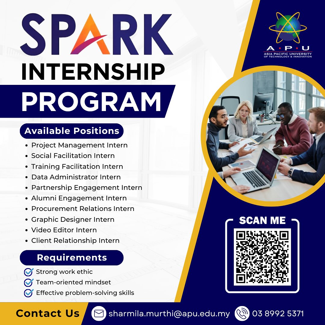 APU - 🚀 Kickstart Your Career with the SPARK Internship Program! Ready ...