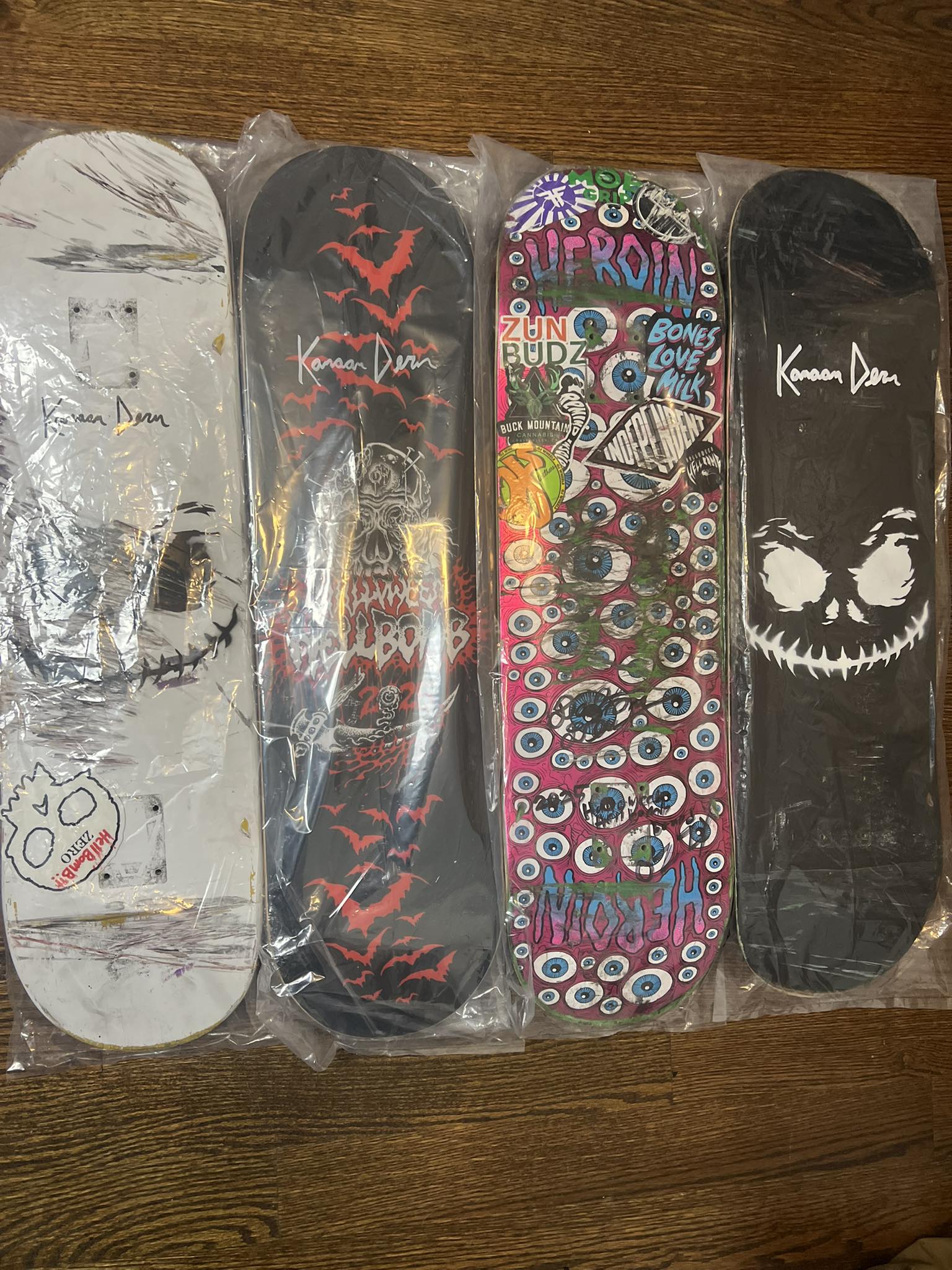 Complete Dern Bro set from Hell Bomb 2025 with signed decks