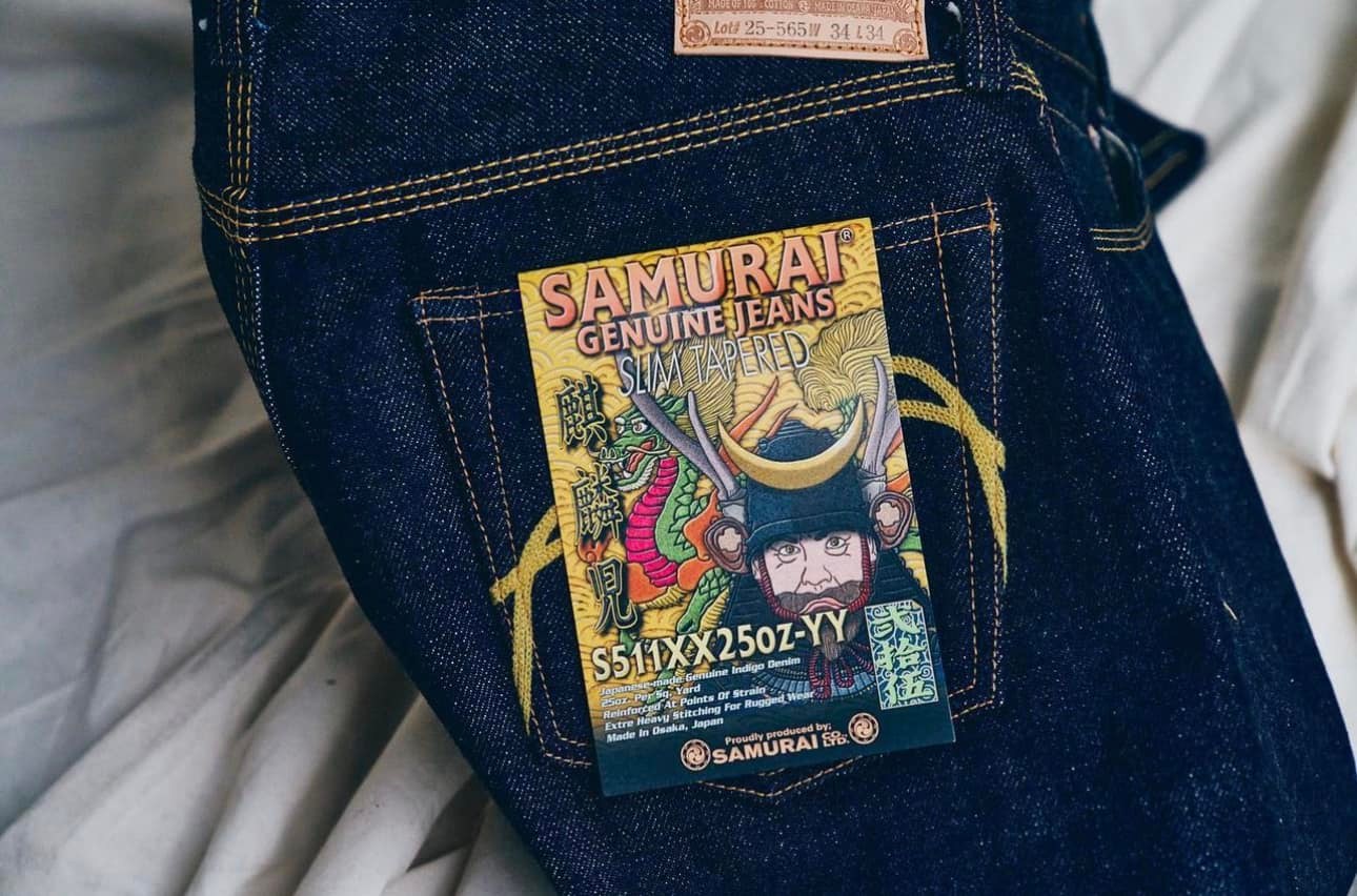 Samurai Jeans S511XX25OZ-YY Kirinji model slim tapered denim