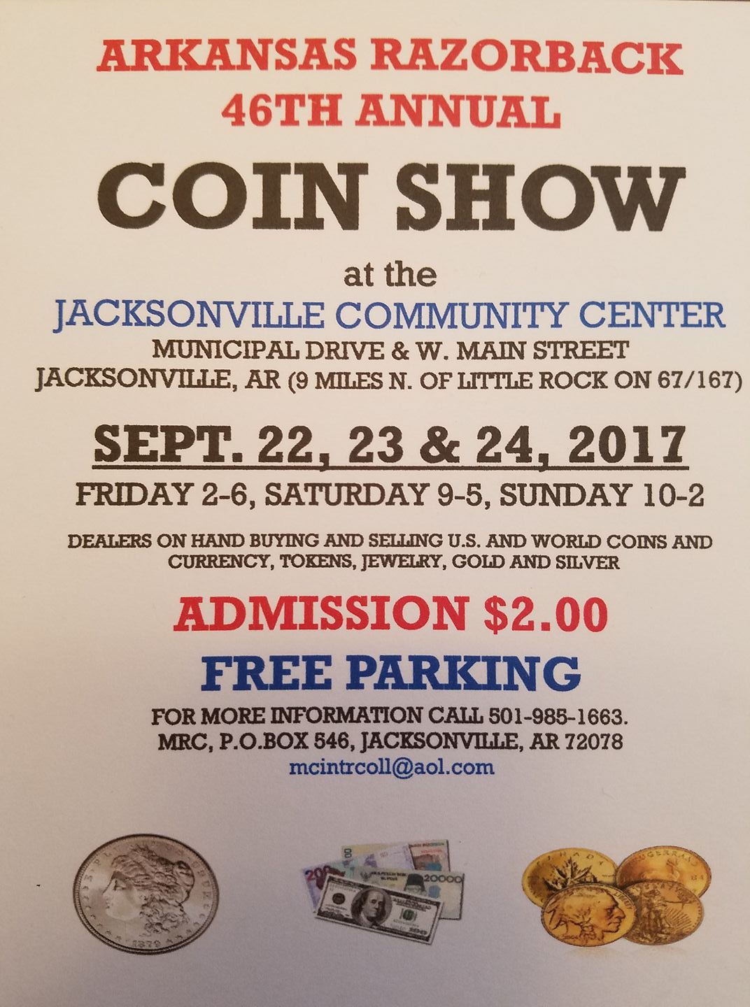 Razorback Coin Show | Jacksonville AR