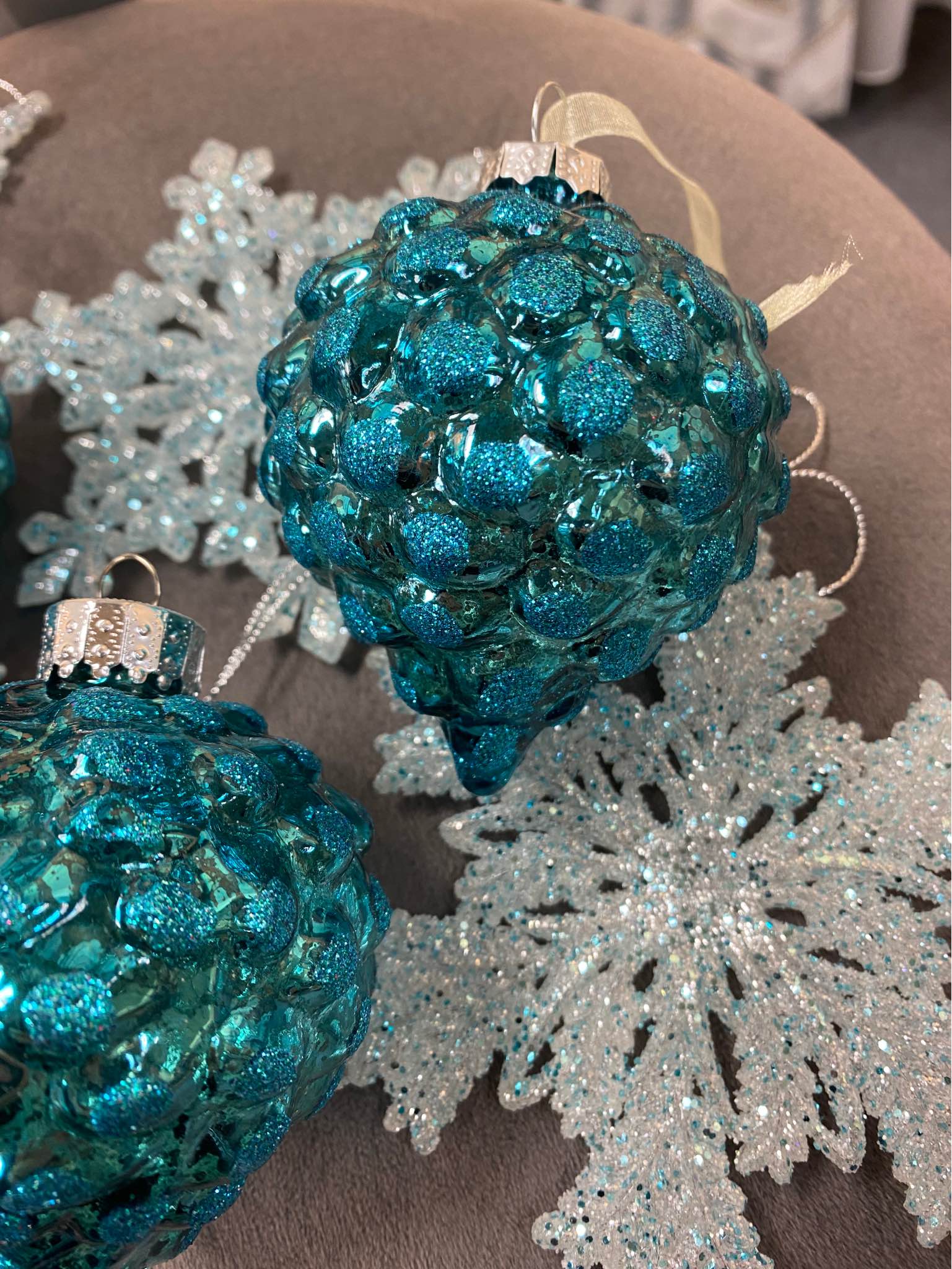 Unique Teal Blue Christmas ornaments - Holiday Ornaments - Hamilton