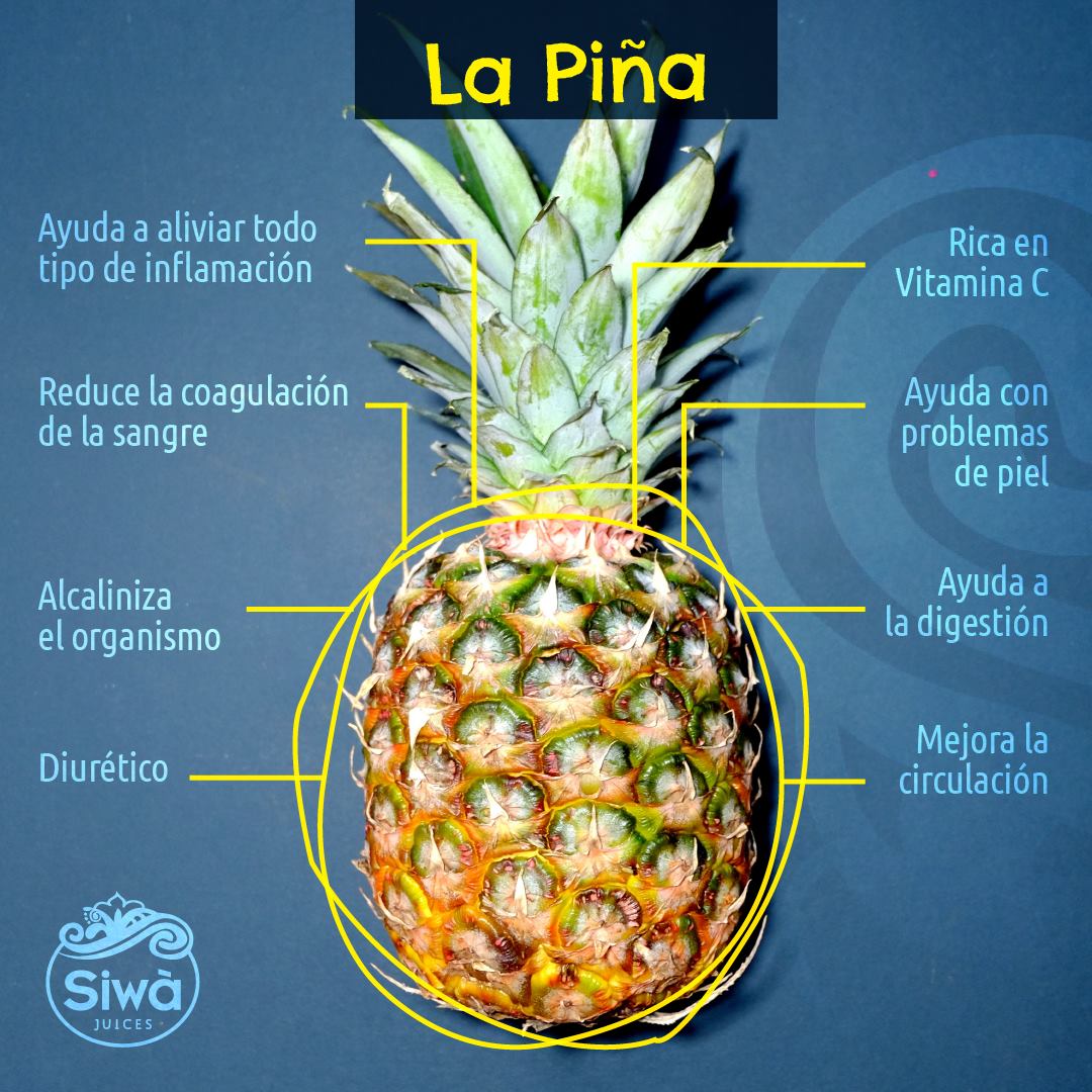 Siwà Juices - La piña se caracteriza por sus contenidos...